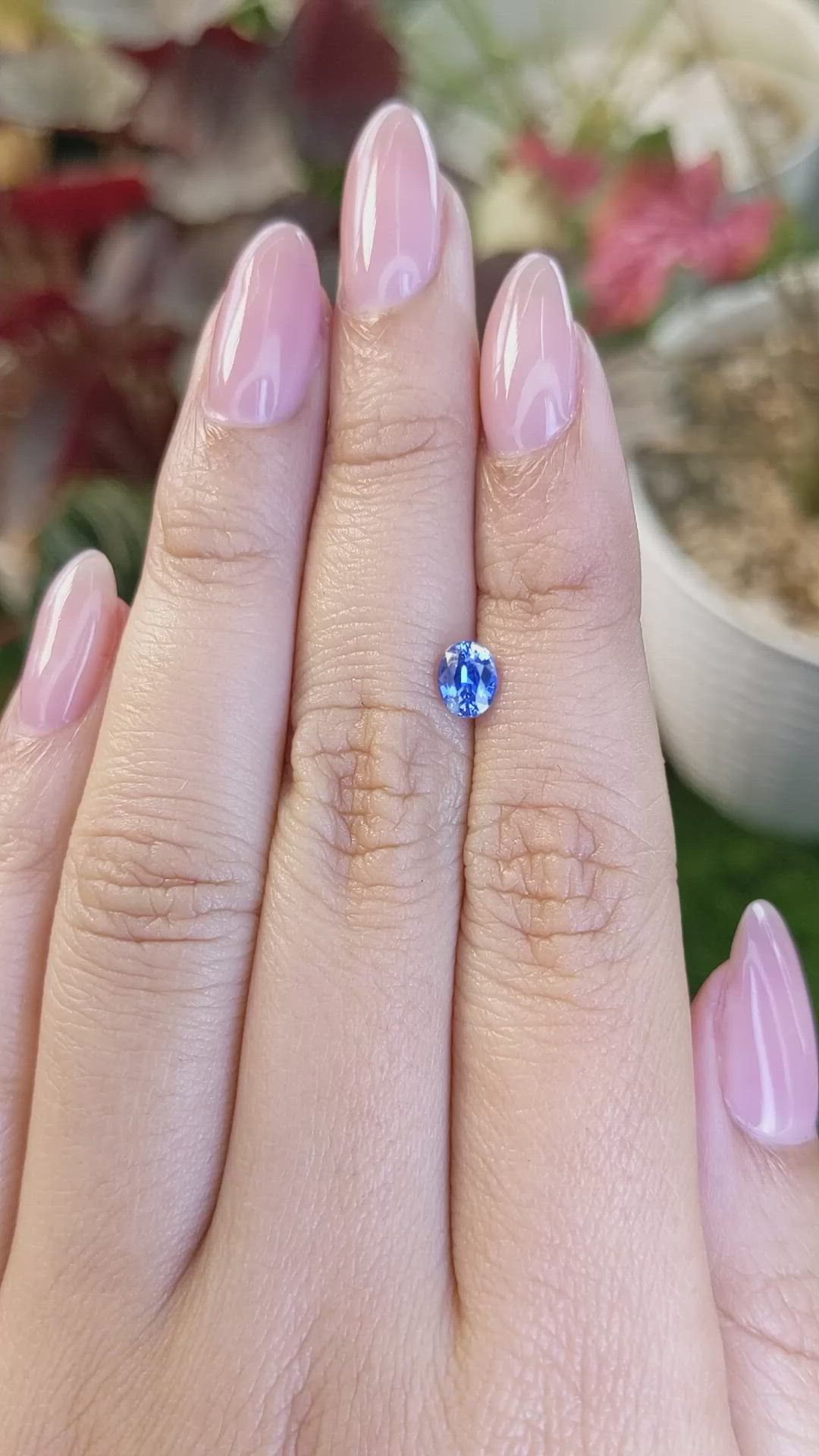 0.69 Ct. Blue Sapphire from Ceylon (Sri Lanka) Size Video