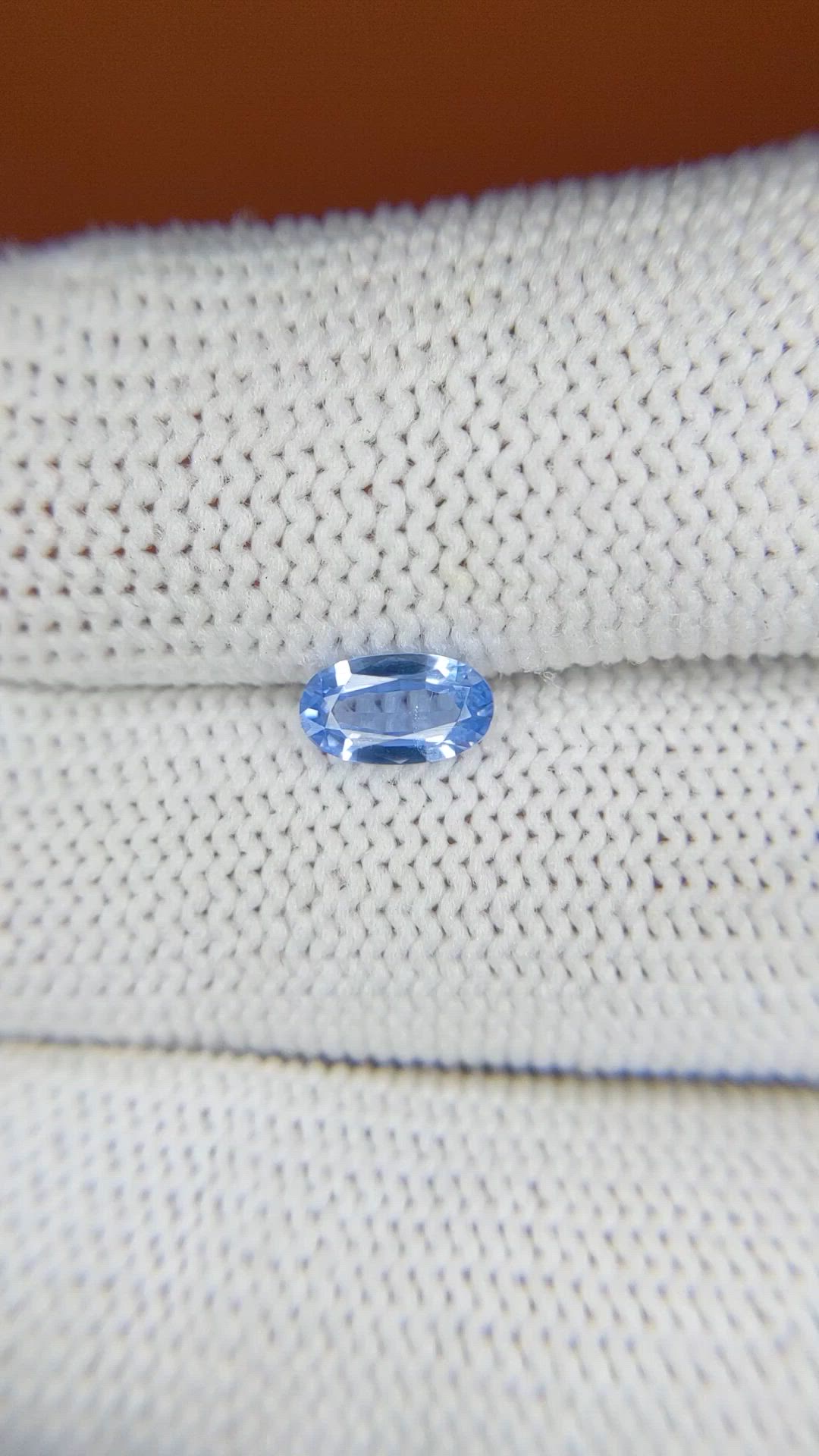 0.78 Ct. Blue Sapphire from Ceylon (Sri Lanka) Size Video