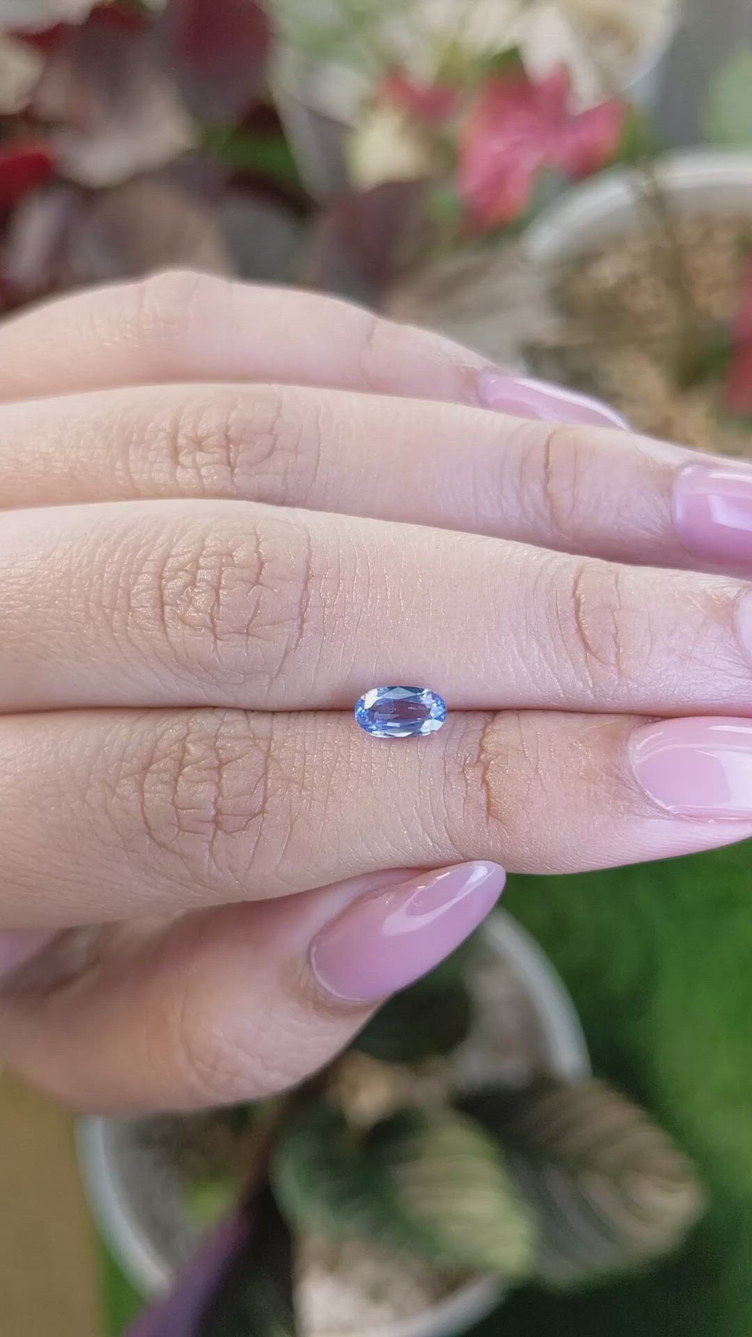 0.78 Ct. Blue Sapphire from Ceylon (Sri Lanka) Size Video