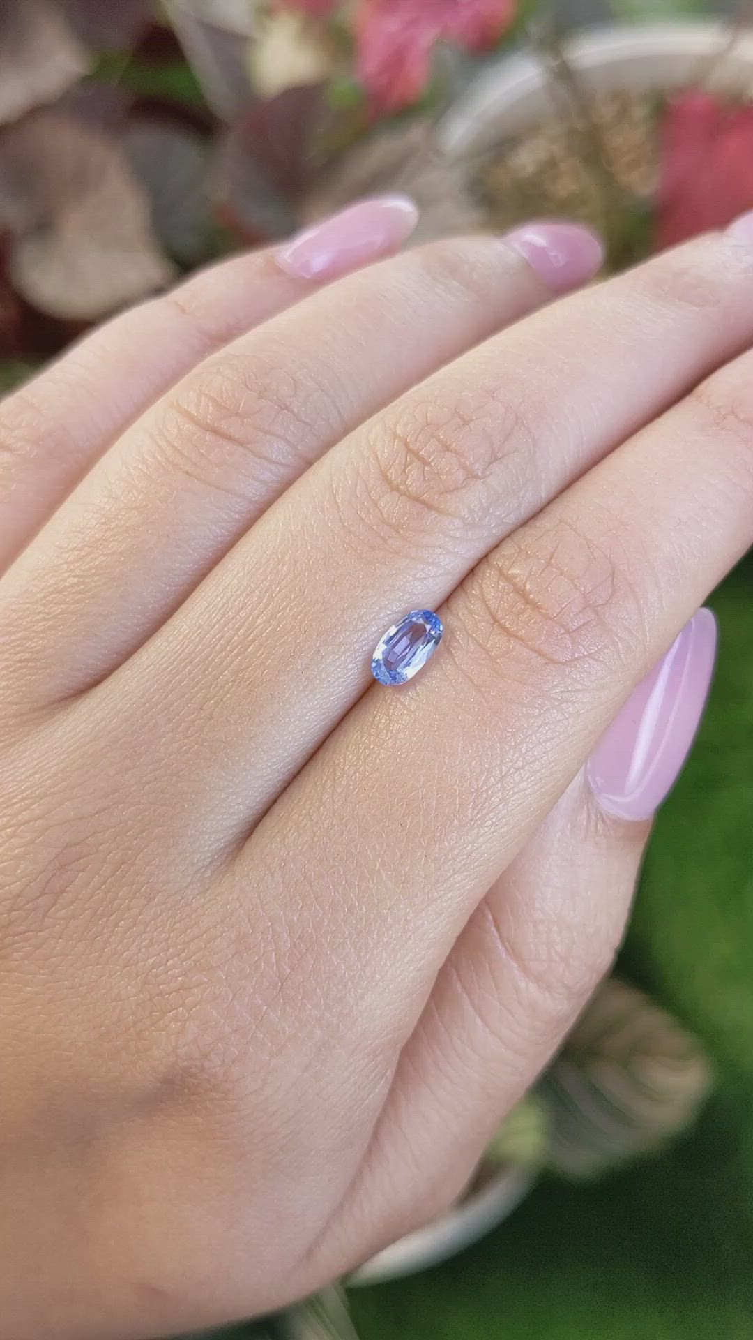 0.78 Ct. Blue Sapphire from Ceylon (Sri Lanka) Size Video