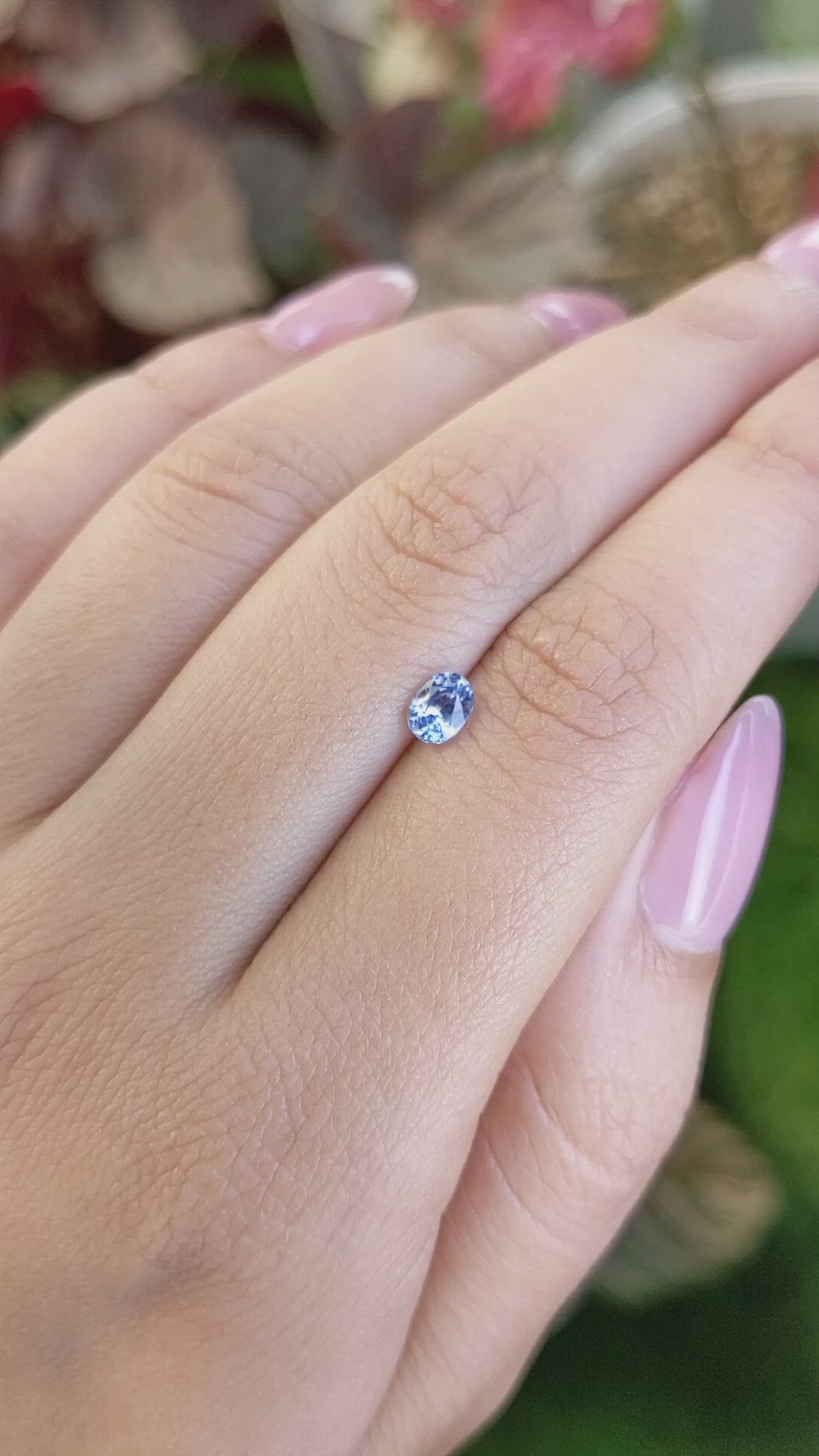0.53 Ct. Blue Sapphire from Ceylon (Sri Lanka) Size Video