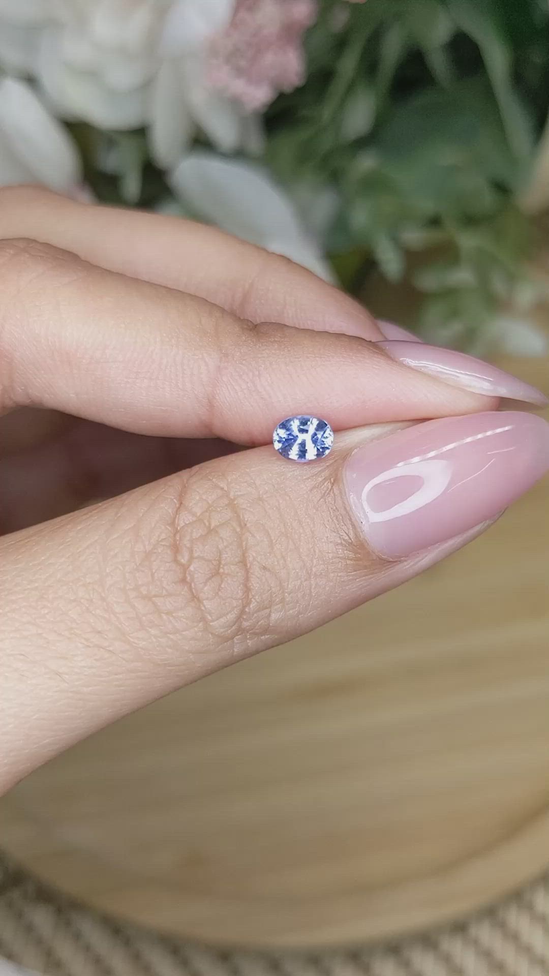 0.53 Ct. Blue Sapphire from Ceylon (Sri Lanka) Size Video
