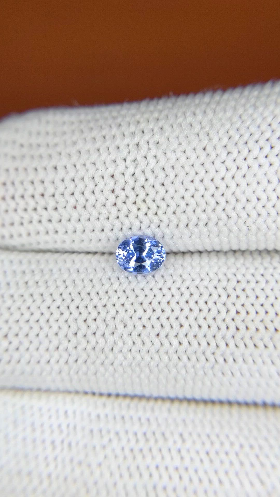 0.53 Ct. Blue Sapphire from Ceylon (Sri Lanka) Size Video