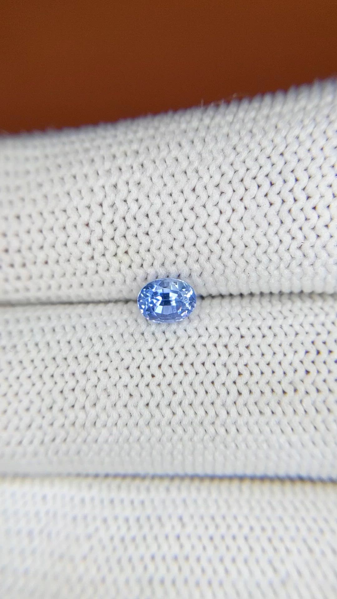 0.56 Ct. Blue Sapphire from Ceylon (Sri Lanka) Size Video