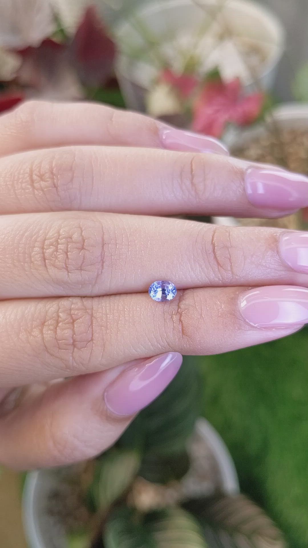 0.56 Ct. Blue Sapphire from Ceylon (Sri Lanka) Size Video