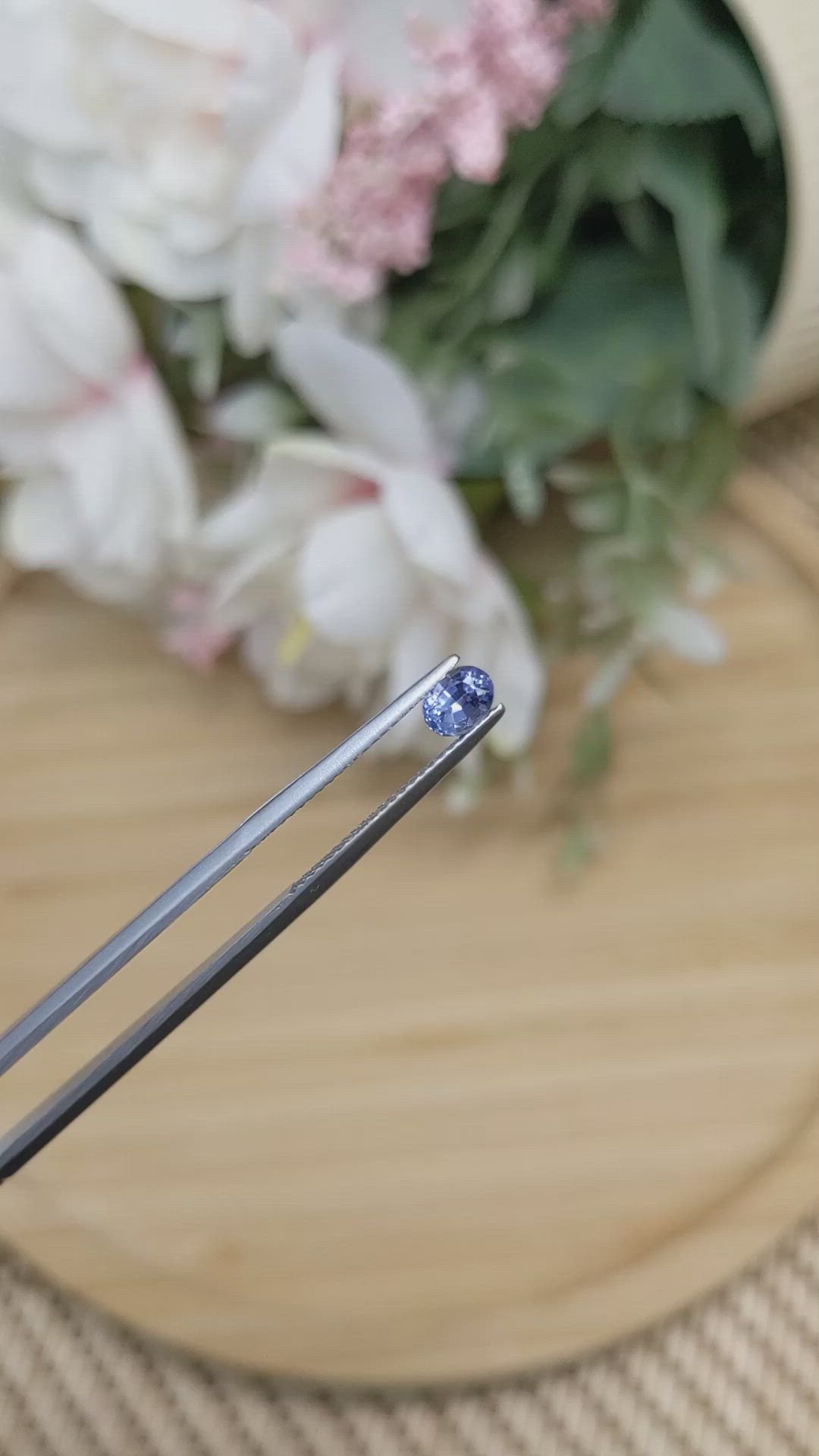 0.56 Ct. Blue Sapphire from Ceylon (Sri Lanka) Size Video