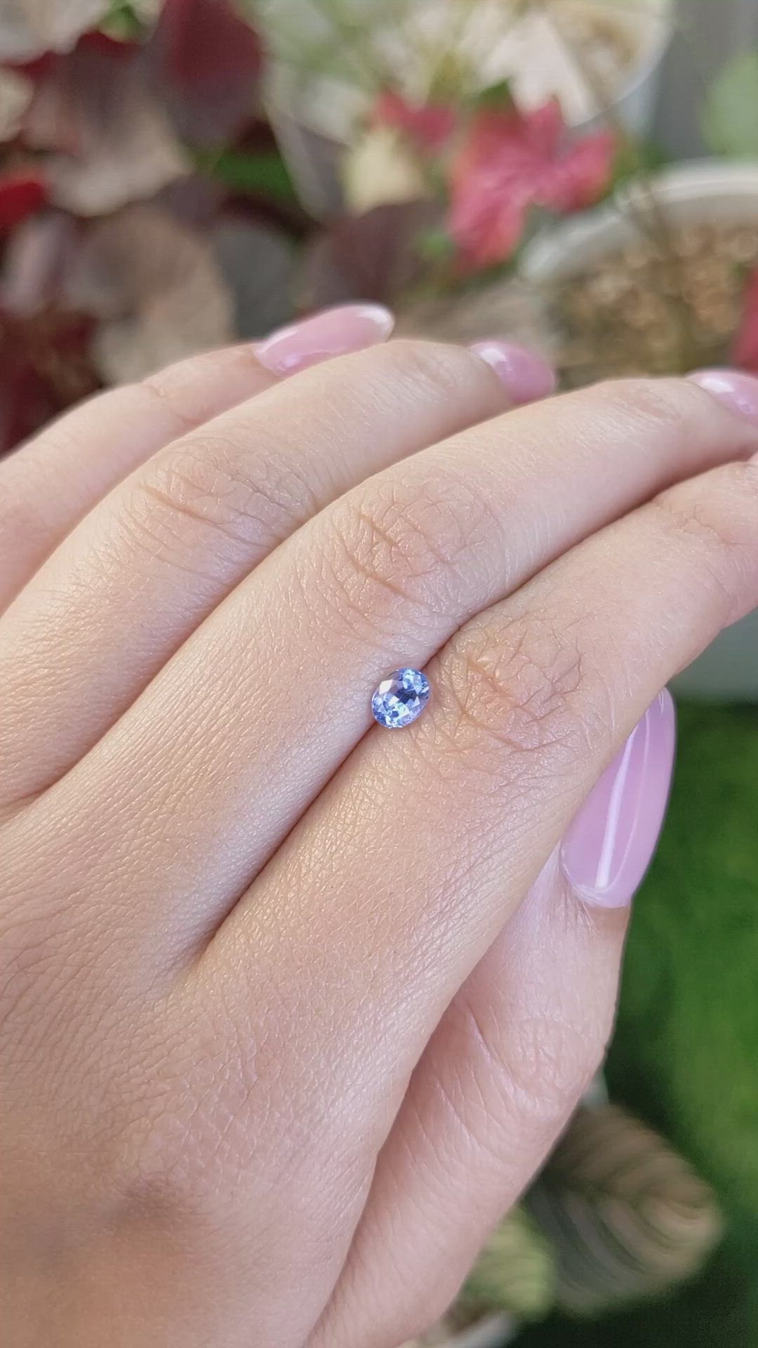 0.56 Ct. Blue Sapphire from Ceylon (Sri Lanka) Size Video