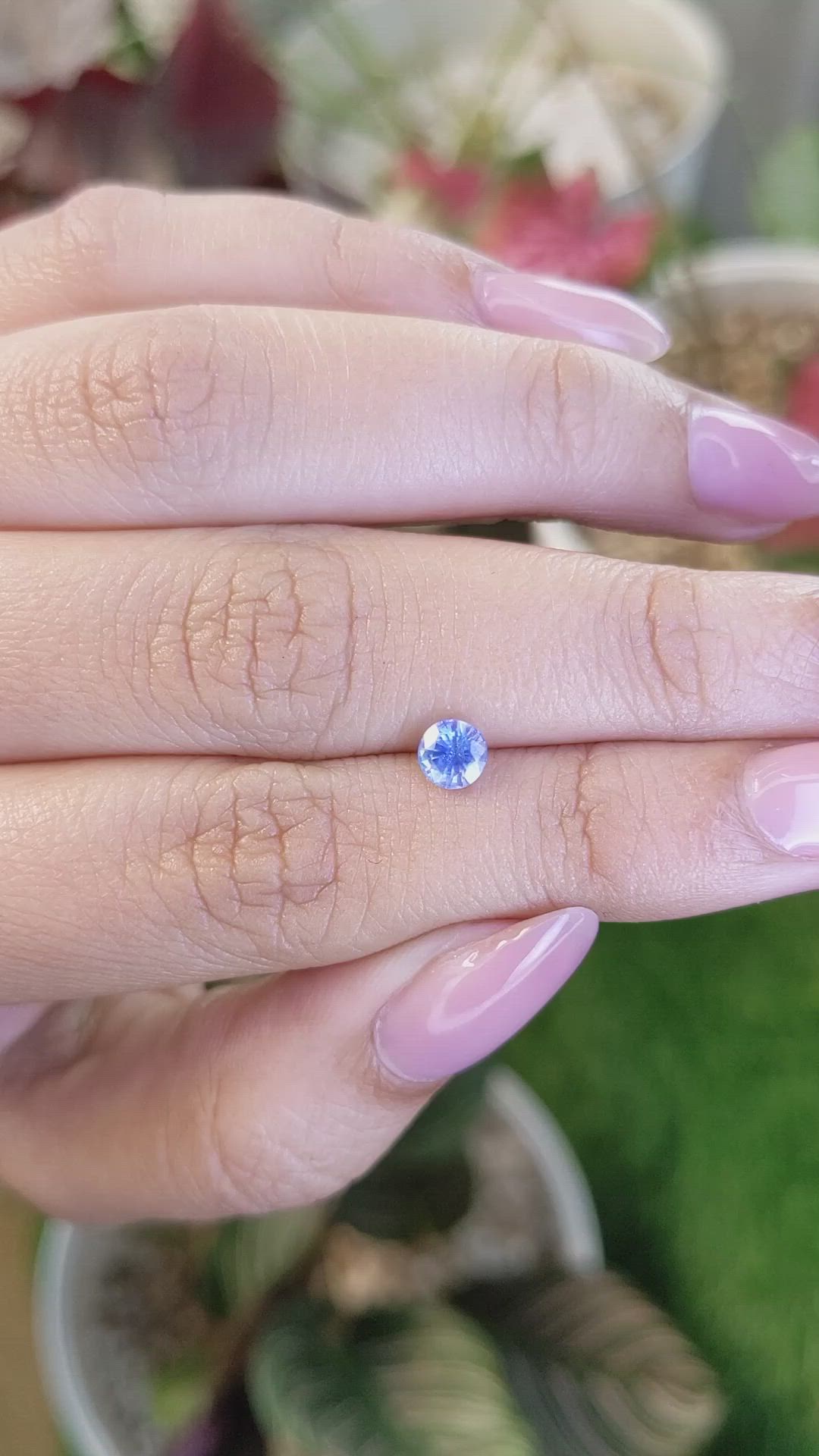 0.63 Ct. Blue Sapphire from Ceylon (Sri Lanka) Size Video