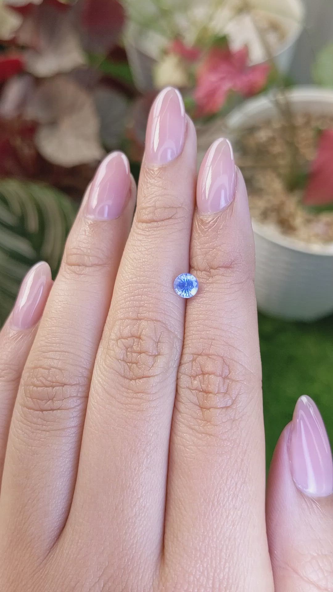 0.63 Ct. Blue Sapphire from Ceylon (Sri Lanka) Size Video