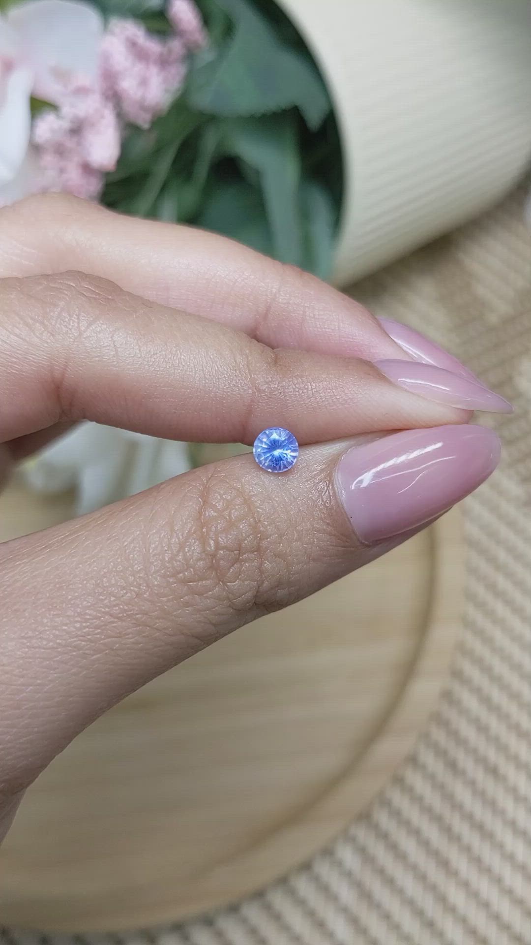 0.63 Ct. Blue Sapphire from Ceylon (Sri Lanka) Size Video