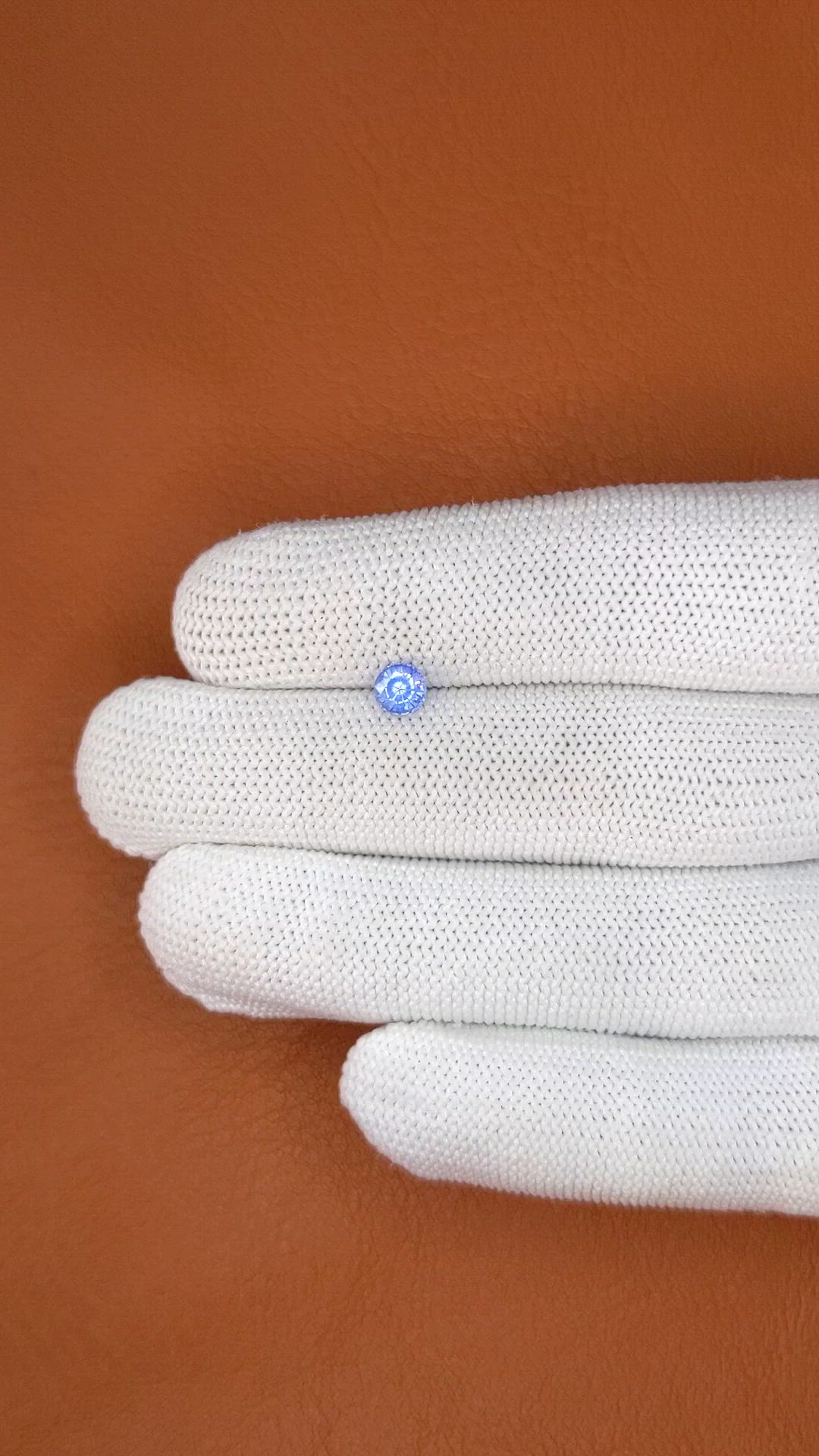 0.63 Ct. Blue Sapphire from Ceylon (Sri Lanka) Size Video