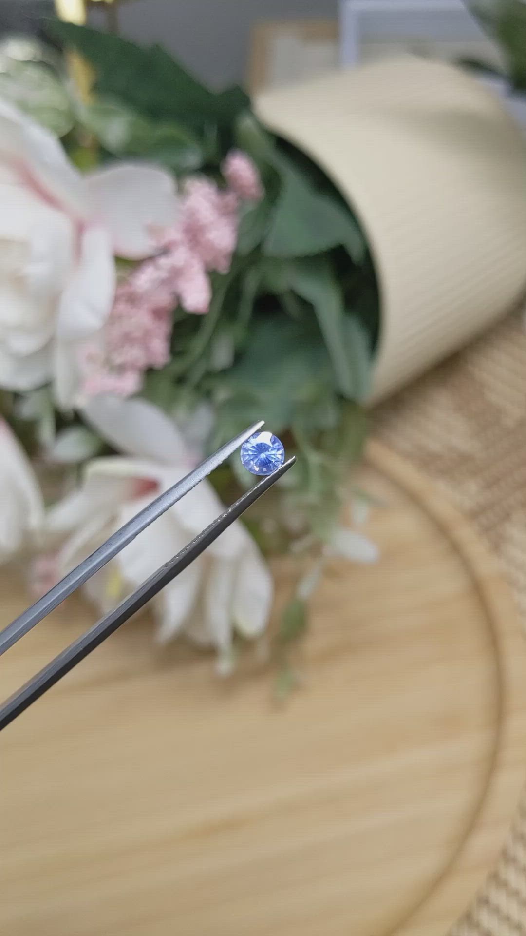 0.63 Ct. Blue Sapphire from Ceylon (Sri Lanka) Size Video