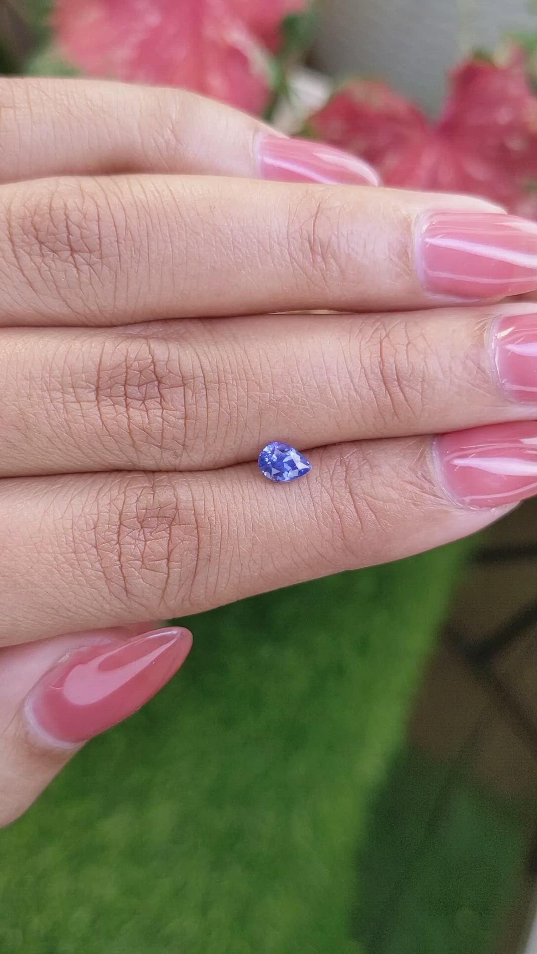 0.58 Ct. Blue Sapphire from Ceylon (Sri Lanka) Size Video
