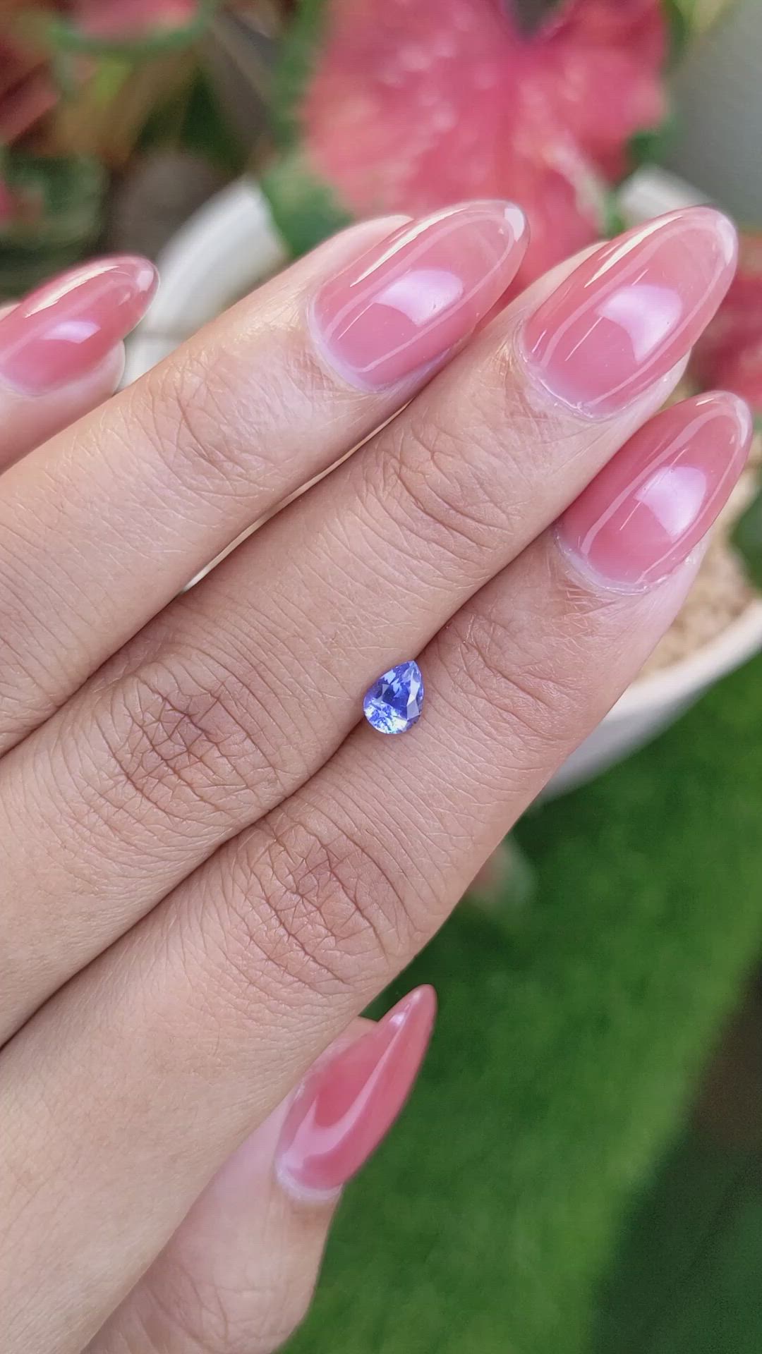 0.58 Ct. Blue Sapphire from Ceylon (Sri Lanka) Size Video
