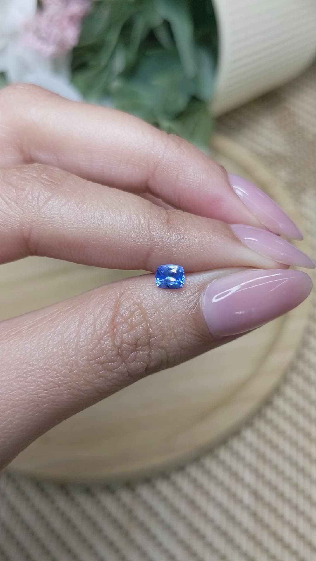 0.53 Ct. Blue Sapphire from Ceylon (Sri Lanka) Size Video