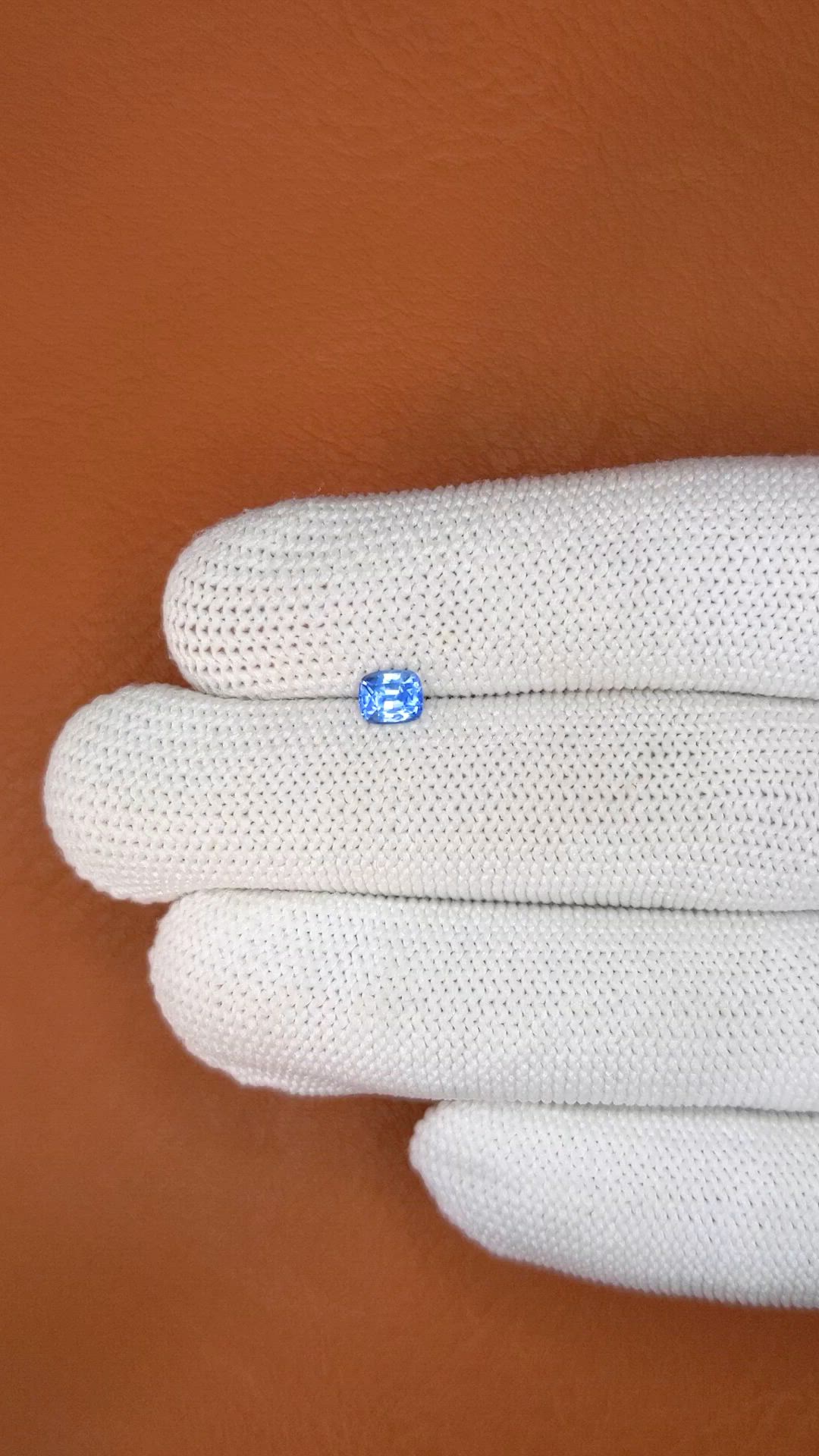 0.53 Ct. Blue Sapphire from Ceylon (Sri Lanka) Size Video