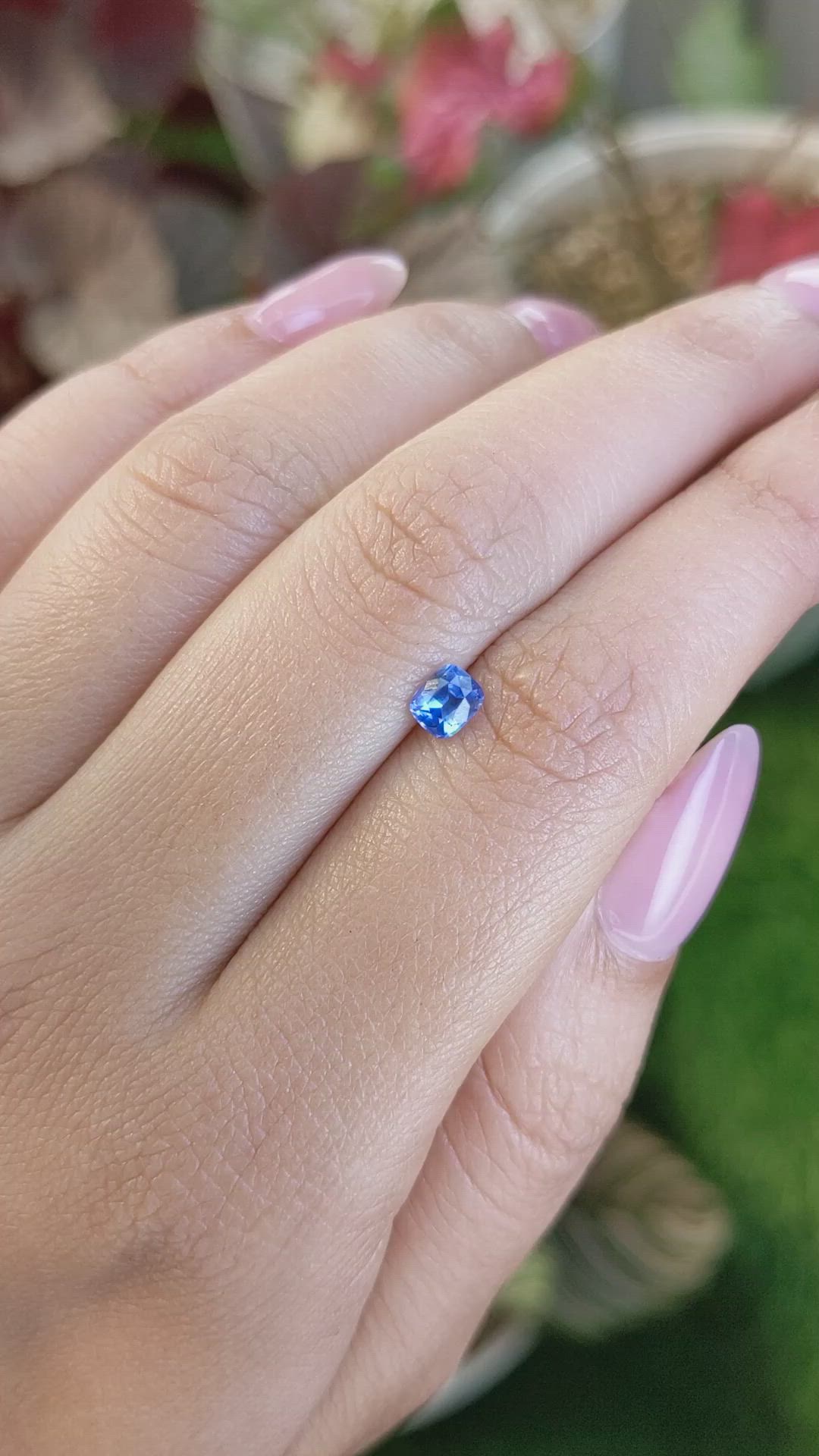 0.53 Ct. Blue Sapphire from Ceylon (Sri Lanka) Size Video