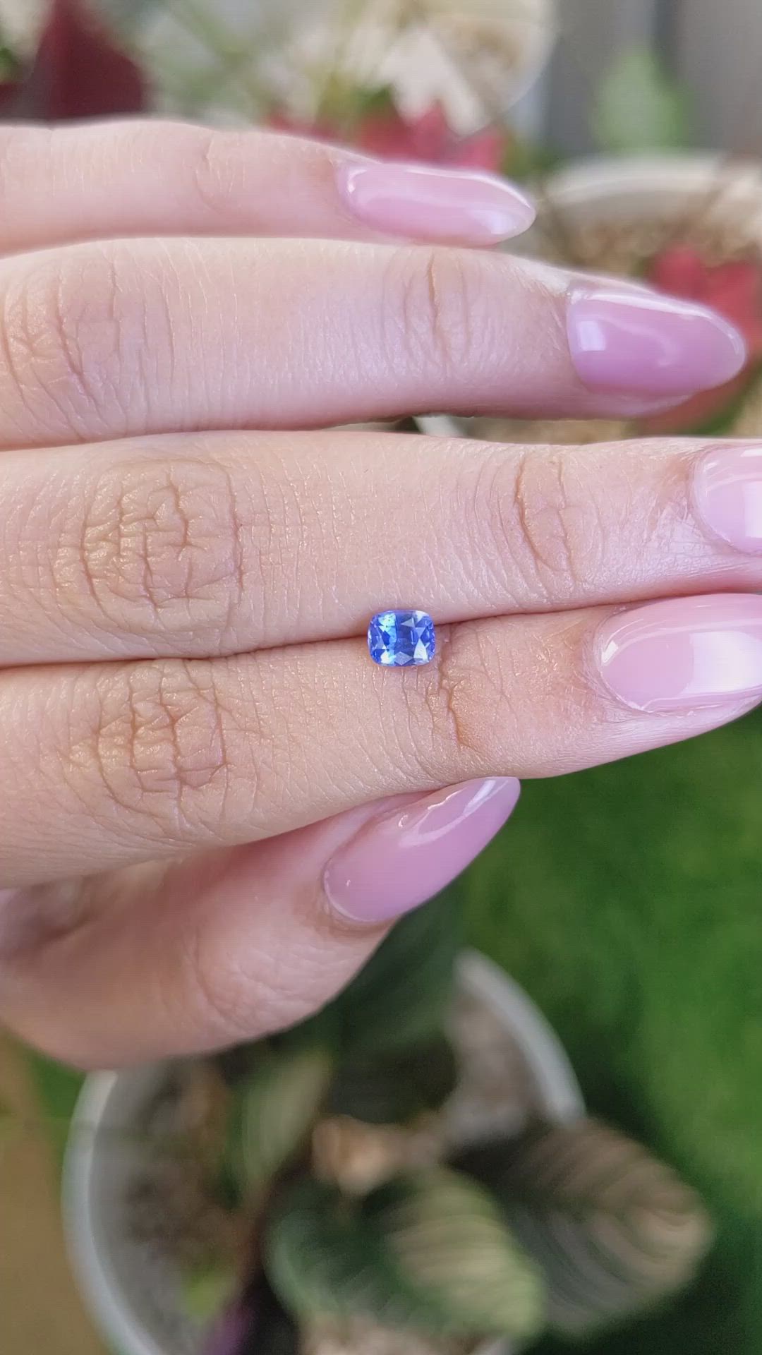 0.53 Ct. Blue Sapphire from Ceylon (Sri Lanka) Size Video