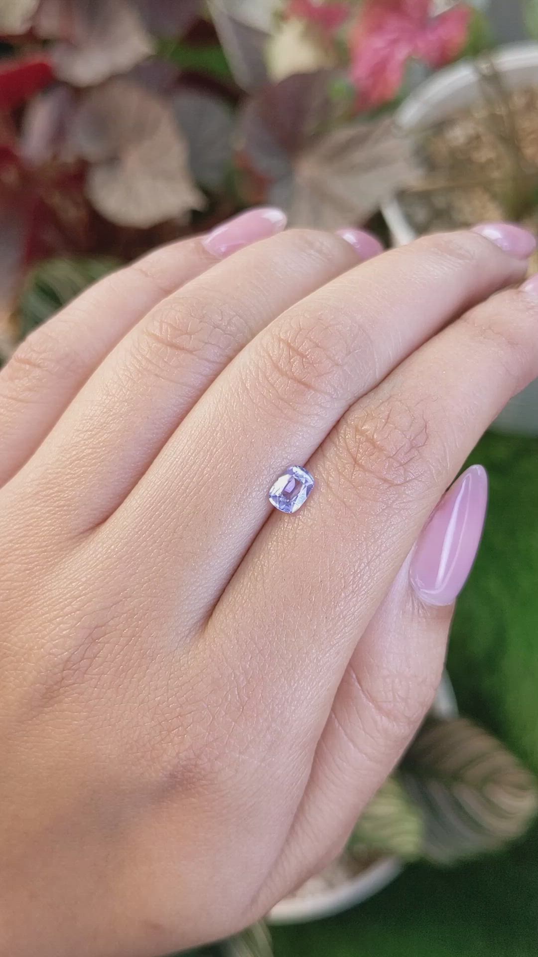 0.66 Ct. Purple Sapphire from Ceylon (Sri Lanka) Size Video