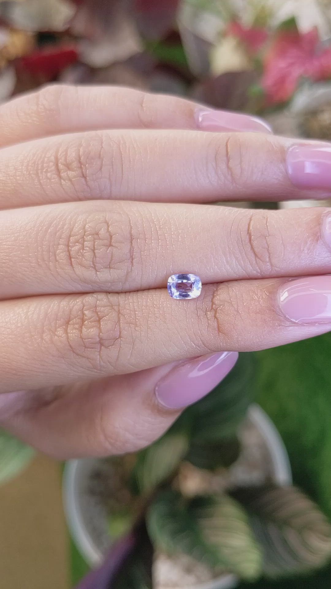0.66 Ct. Purple Sapphire from Ceylon (Sri Lanka) Size Video