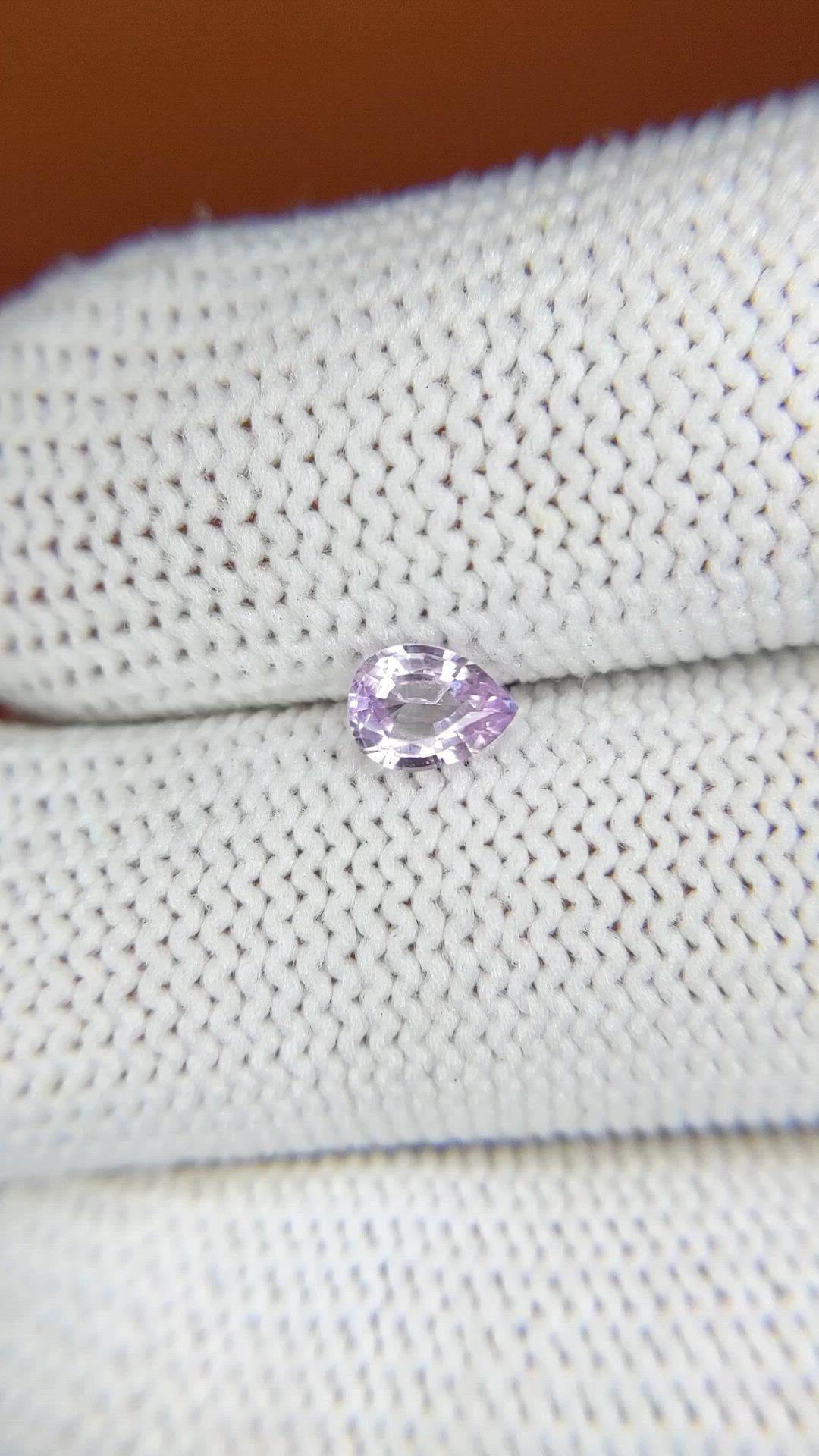 0.48 Ct. Pinkish Purple Sapphire from Ceylon (Sri Lanka) Size Video