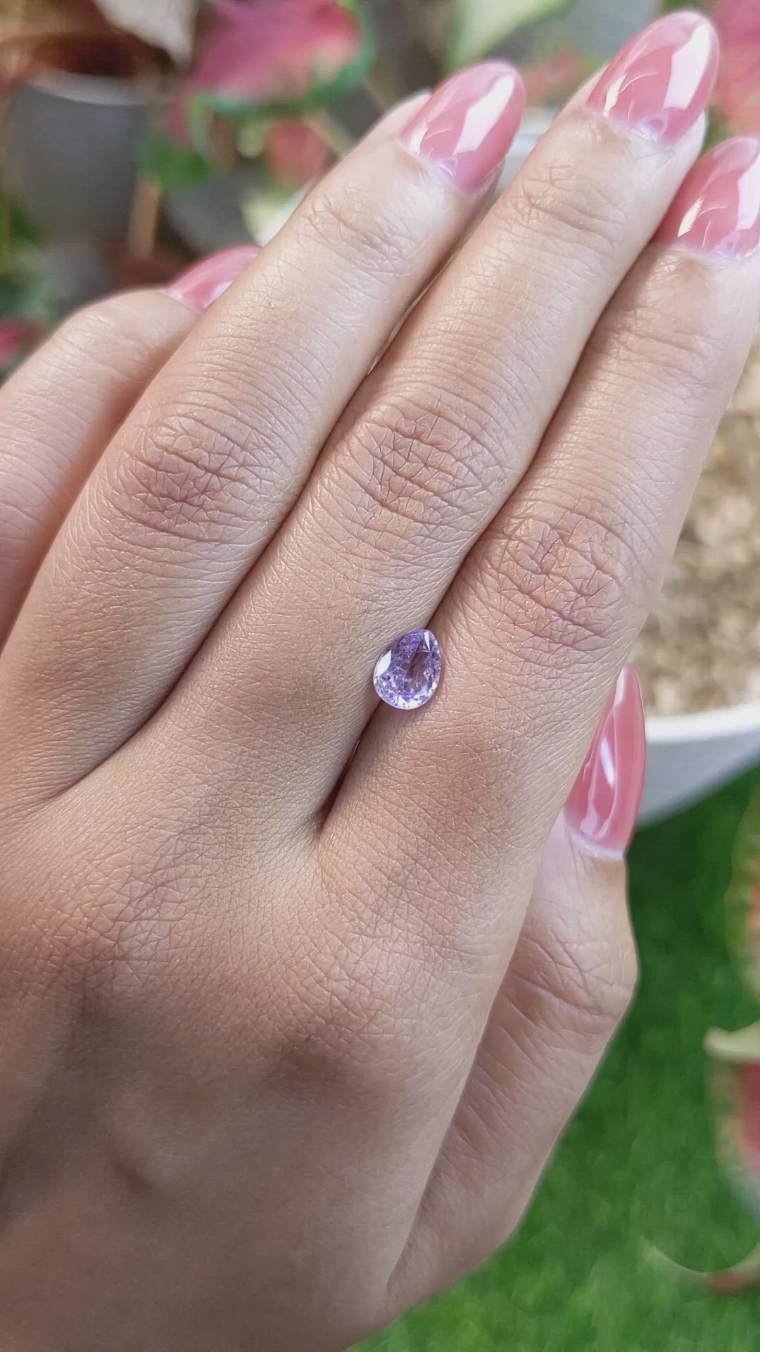 0.92 Ct. Purple Sapphire from Ceylon (Sri Lanka) Size Video