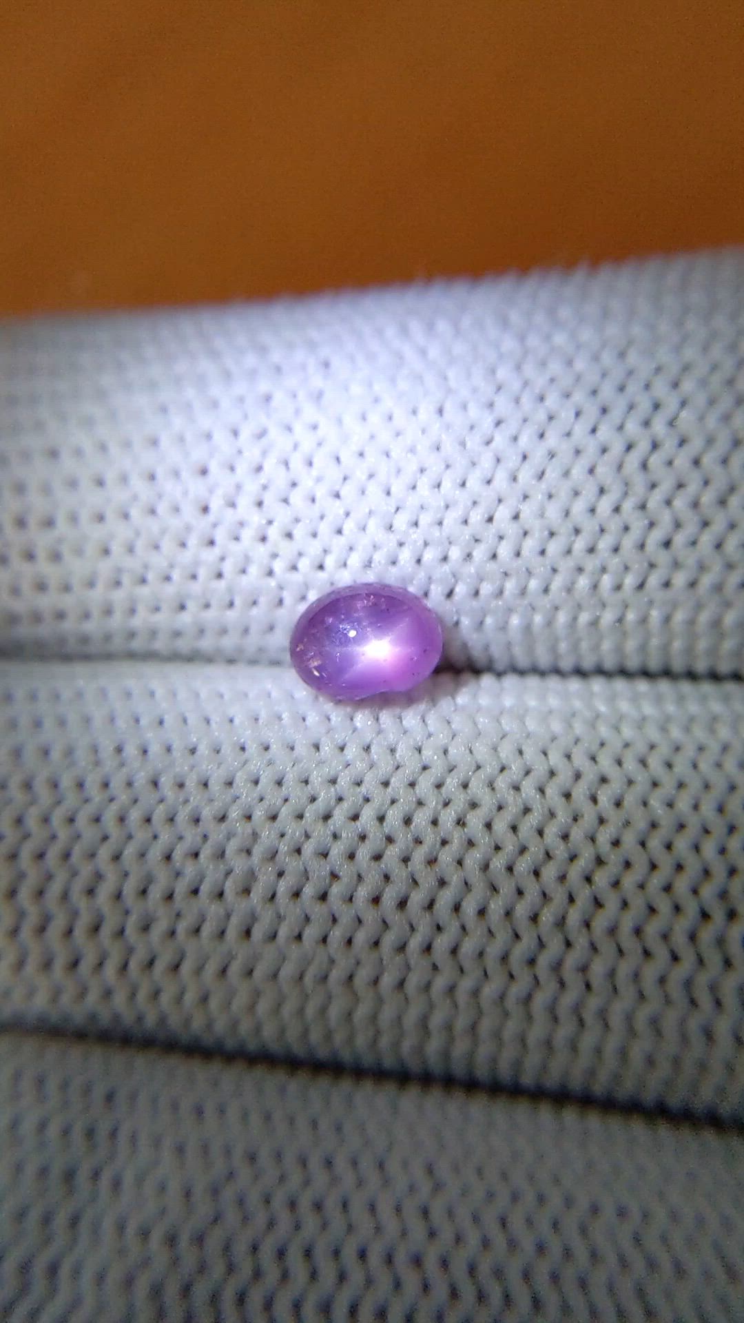 1.19 Ct. Pinkish Purple Star Sapphire from Ceylon (Sri Lanka) Size Video