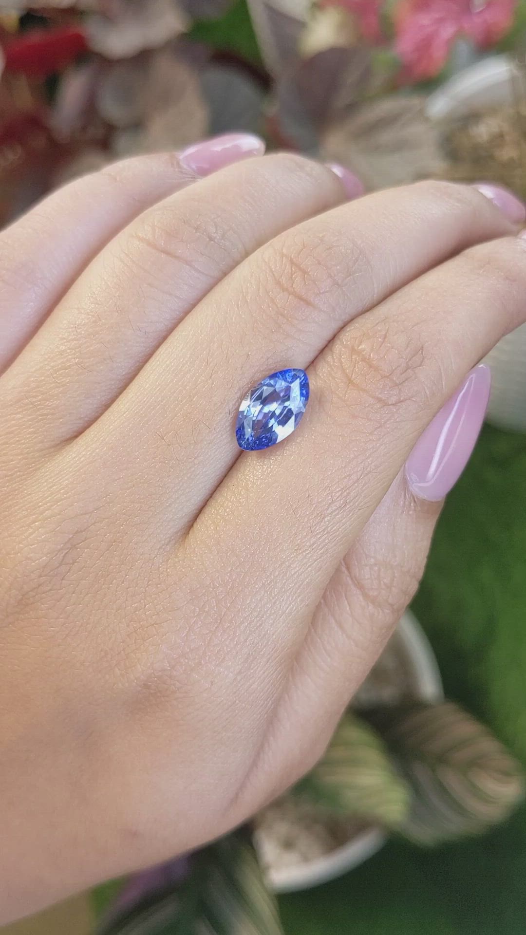 3.08 Ct. Blue Sapphire from Ceylon (Sri Lanka) Size Video