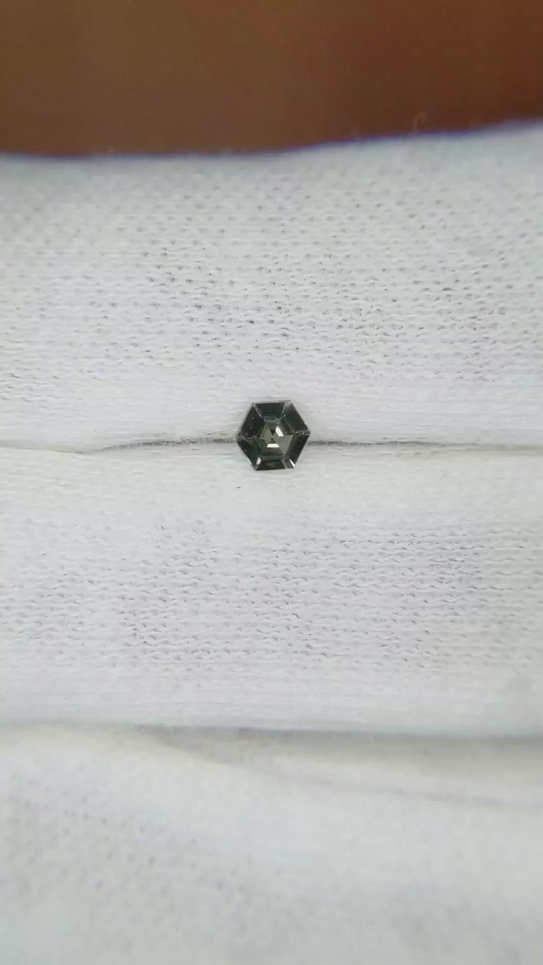 0.22 Ct. Green Sapphire from Ceylon (Sri Lanka) Size Video
