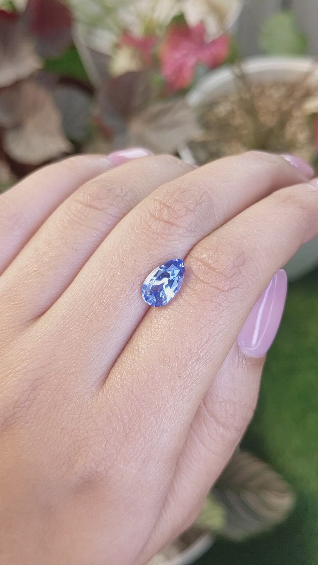 2.61 Ct. Blue Sapphire from Ceylon (Sri Lanka) Size Video