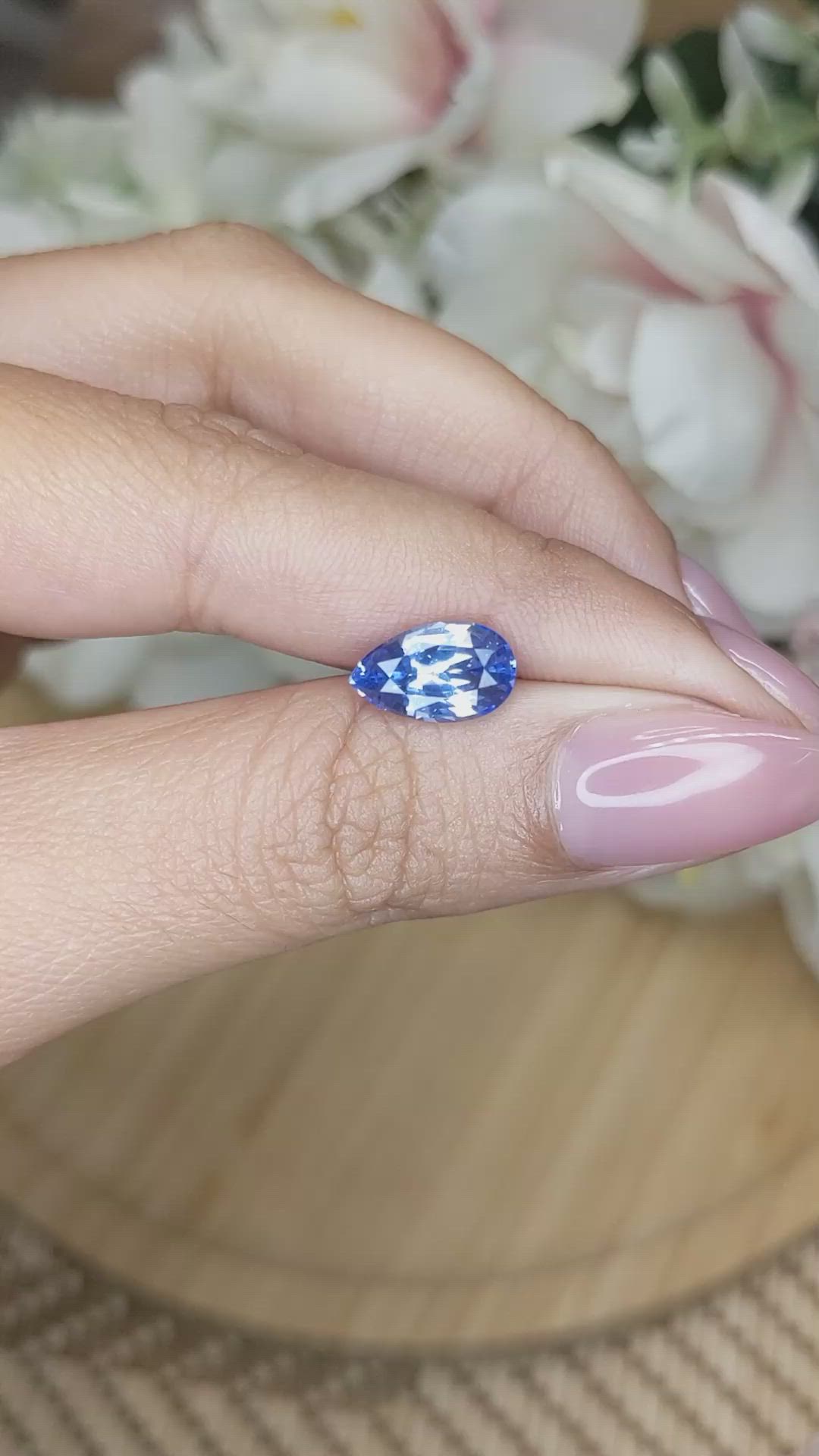 2.61 Ct. Blue Sapphire from Ceylon (Sri Lanka) Size Video