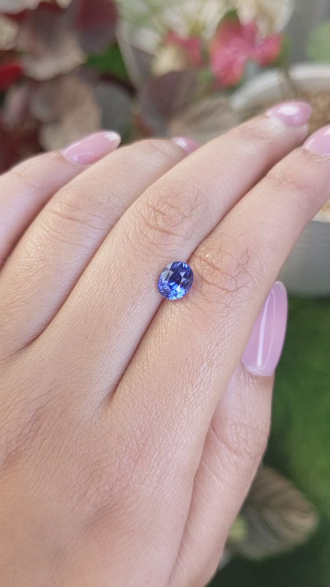 1.72 Ct. Blue Sapphire from Ceylon (Sri Lanka) Size Video