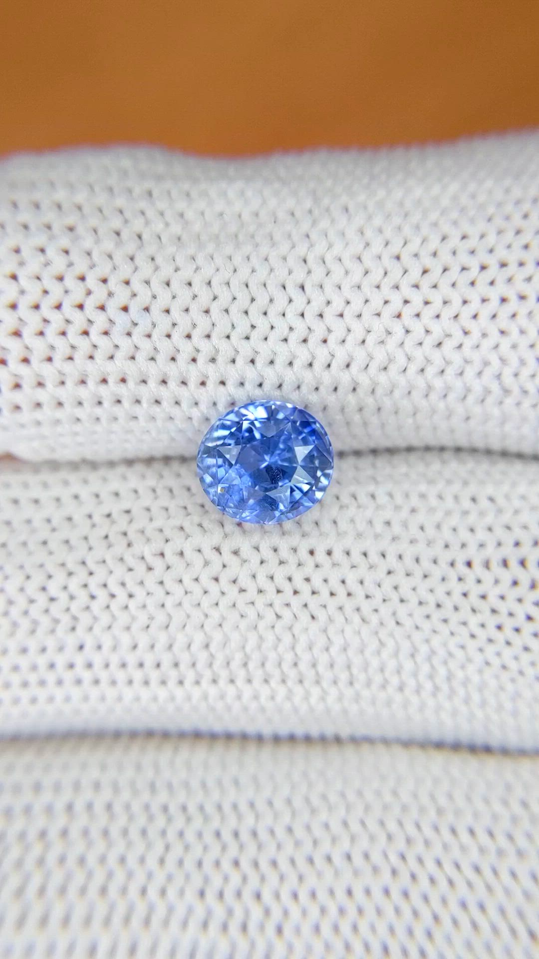 2.04 Ct. Blue Sapphire from Ceylon (Sri Lanka) Size Video