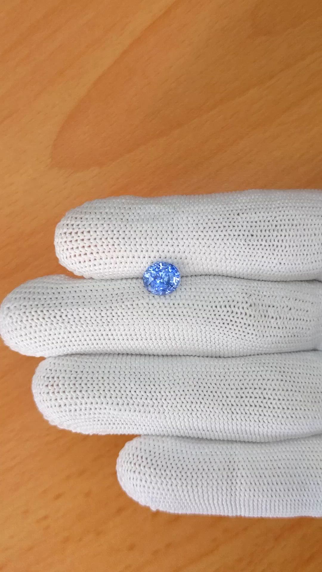 2.04 Ct. Blue Sapphire from Ceylon (Sri Lanka) Size Video