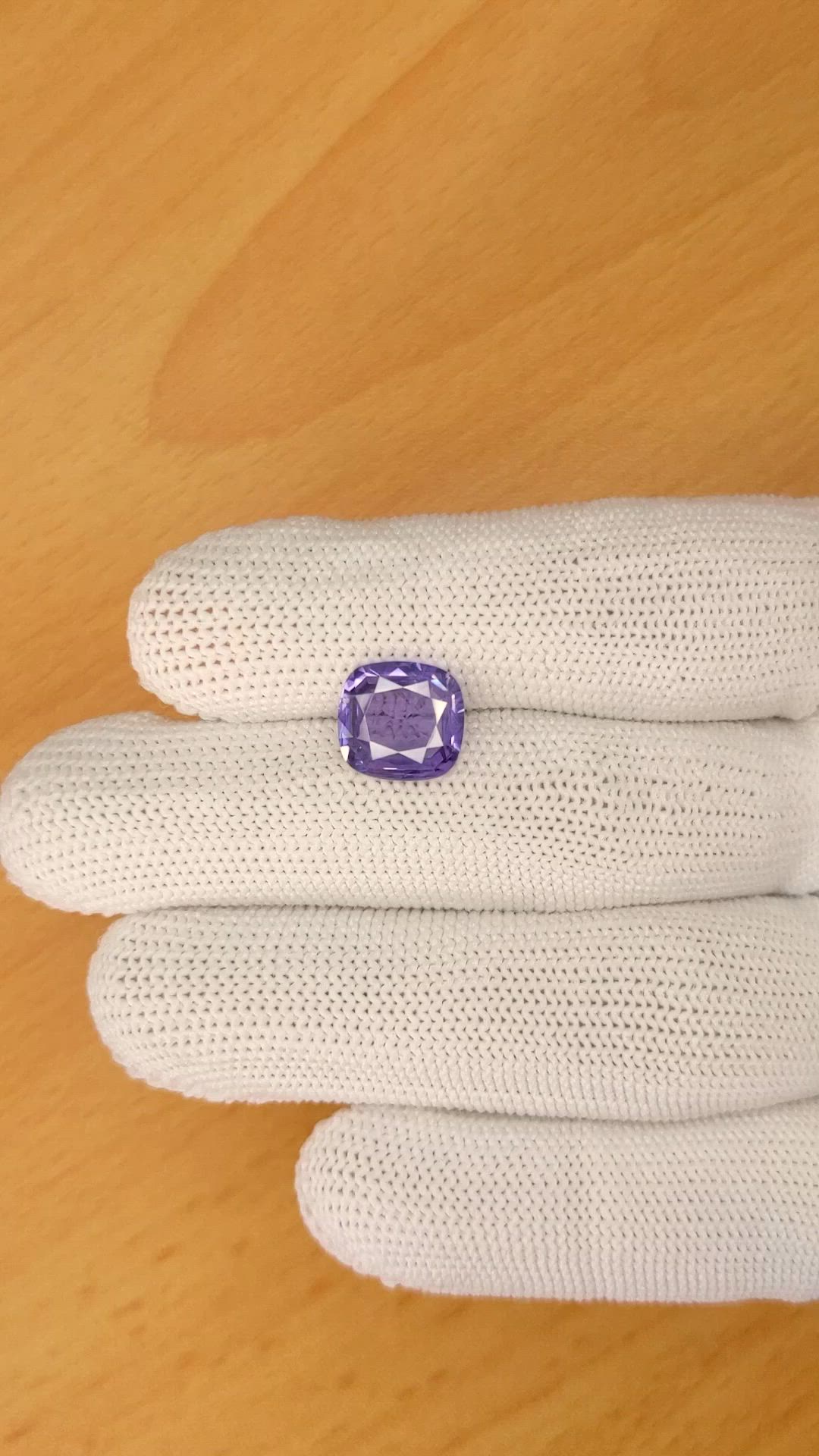 3.62 Ct. Color Change Sapphire from Ceylon (Sri Lanka) Size Video