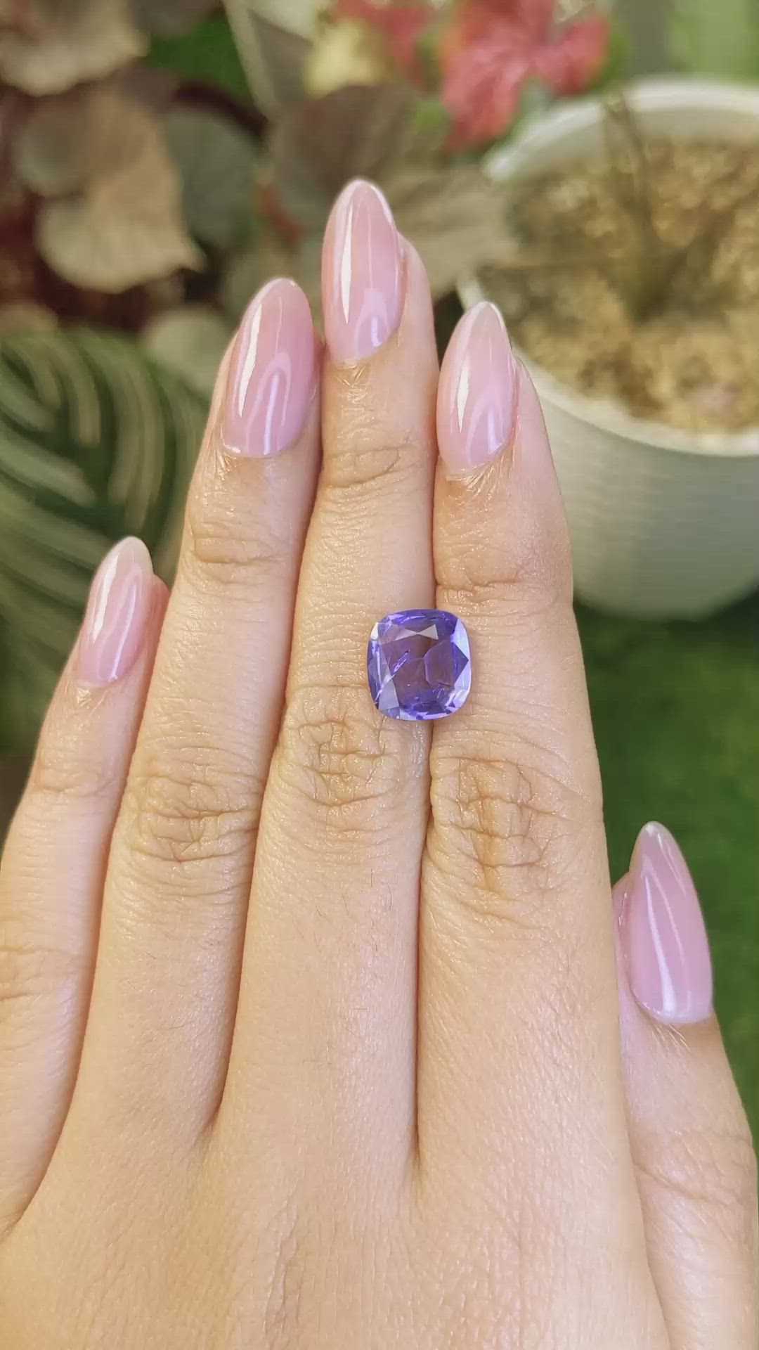 3.62 Ct. Color Change Sapphire from Ceylon (Sri Lanka) Size Video
