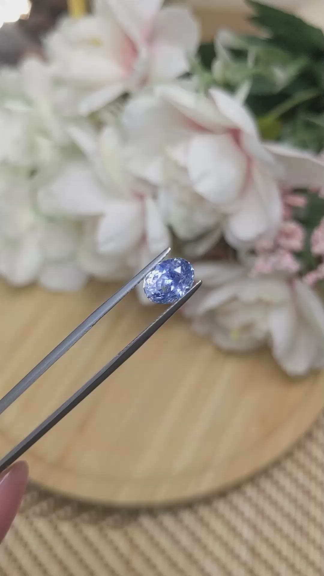 3.15 Ct. Blue Sapphire from Ceylon (Sri Lanka) Size Video