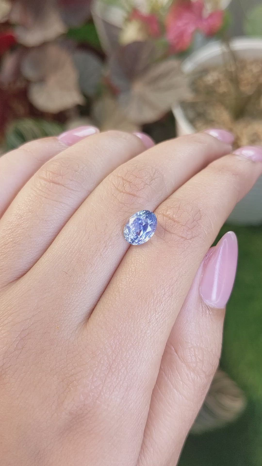 3.15 Ct. Blue Sapphire from Ceylon (Sri Lanka) Size Video