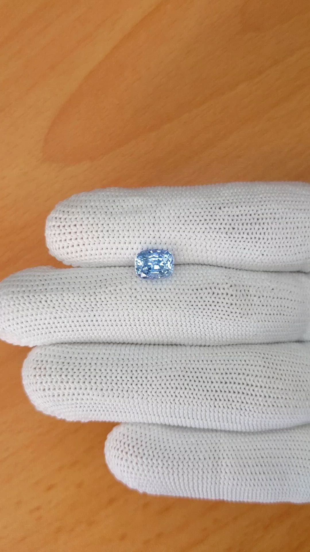 2.43 Ct. Blue Sapphire from Ceylon (Sri Lanka) Size Video