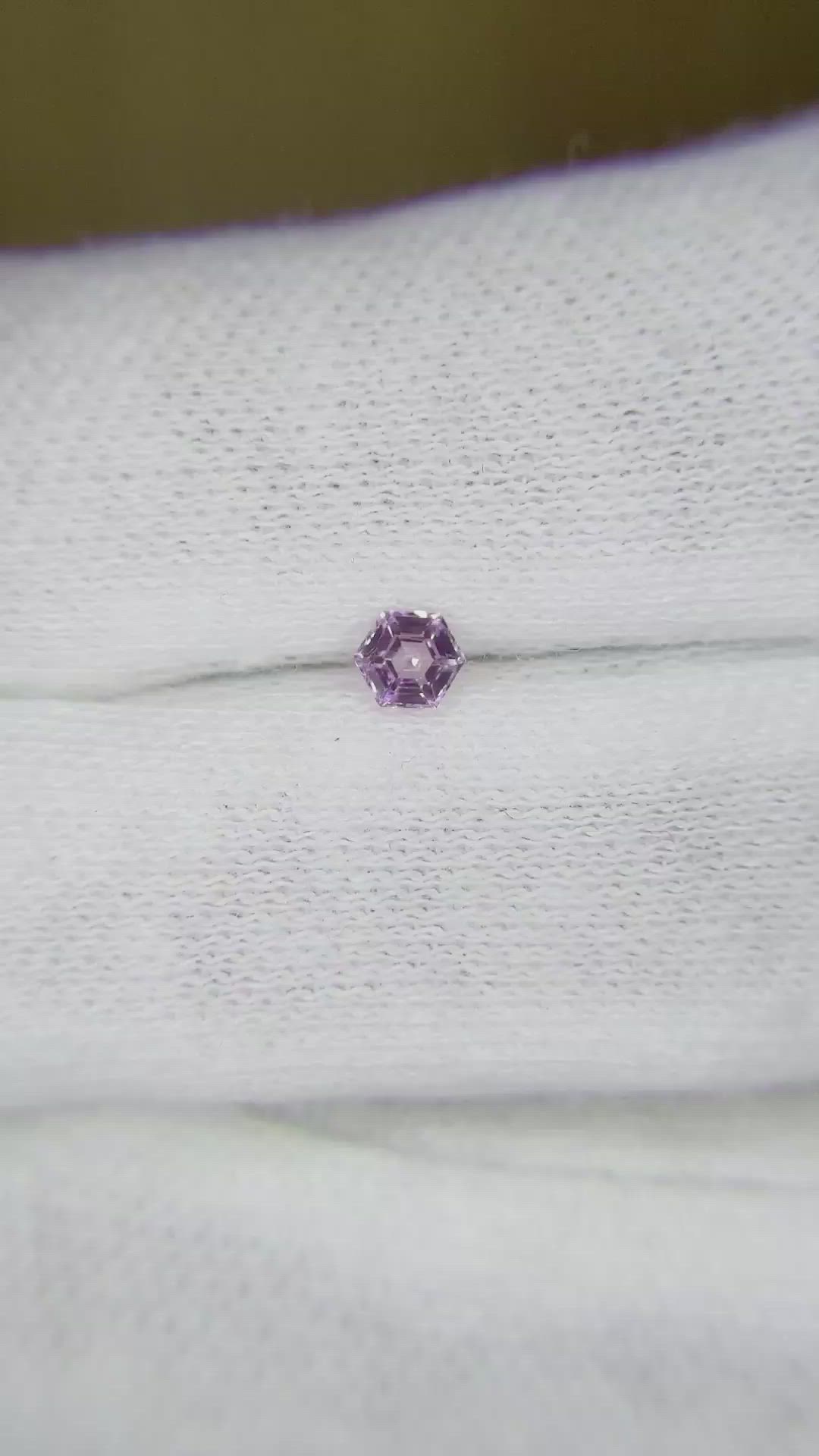 0.22 Ct. Purple Sapphire from Ceylon (Sri Lanka) Size Video