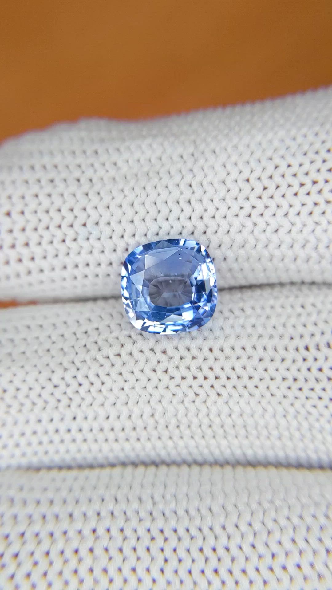 2.49 Ct. Blue Sapphire from Ceylon (Sri Lanka) Size Video