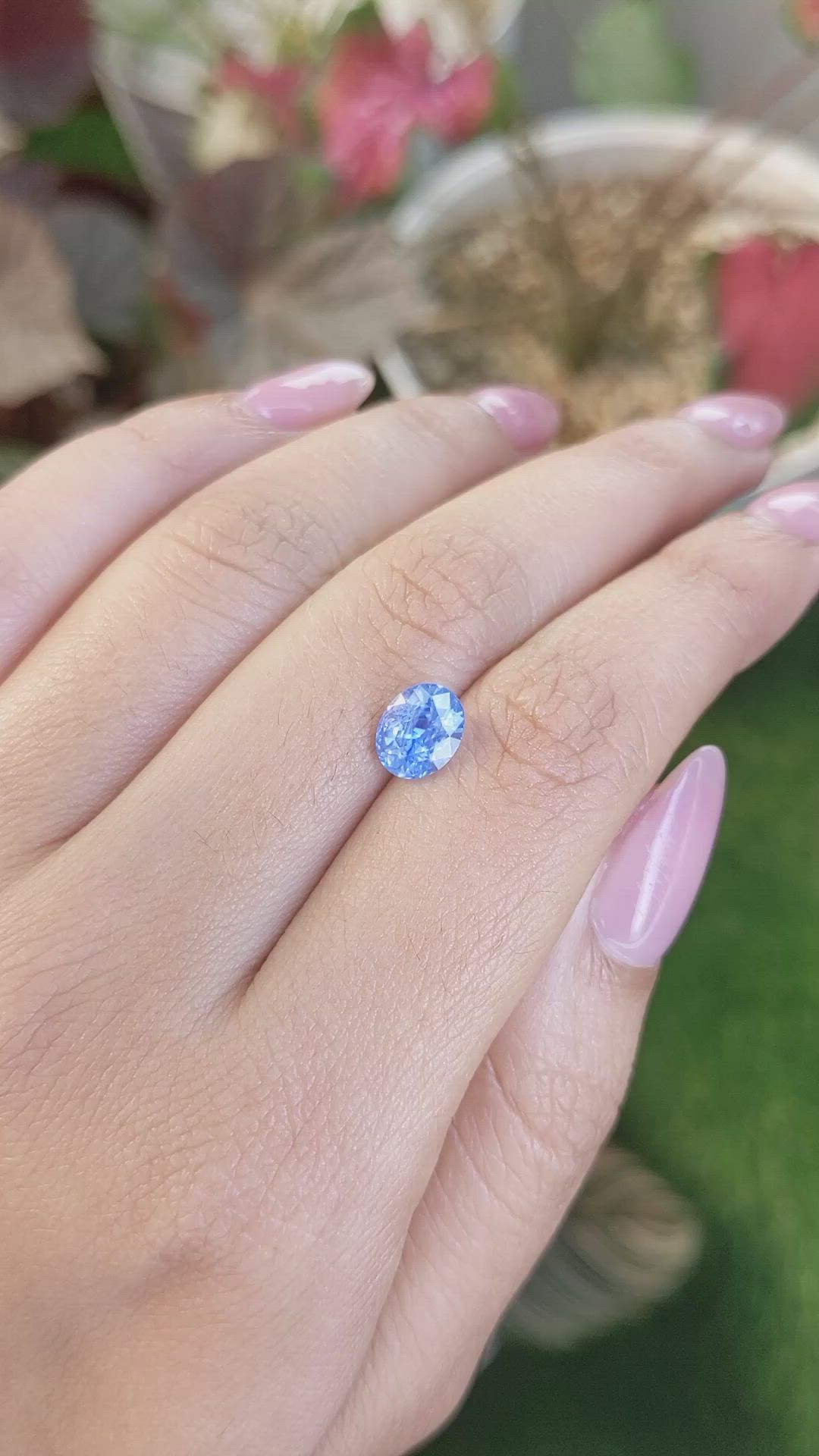2.02 Ct. Blue Sapphire from Ceylon (Sri Lanka) Size Video