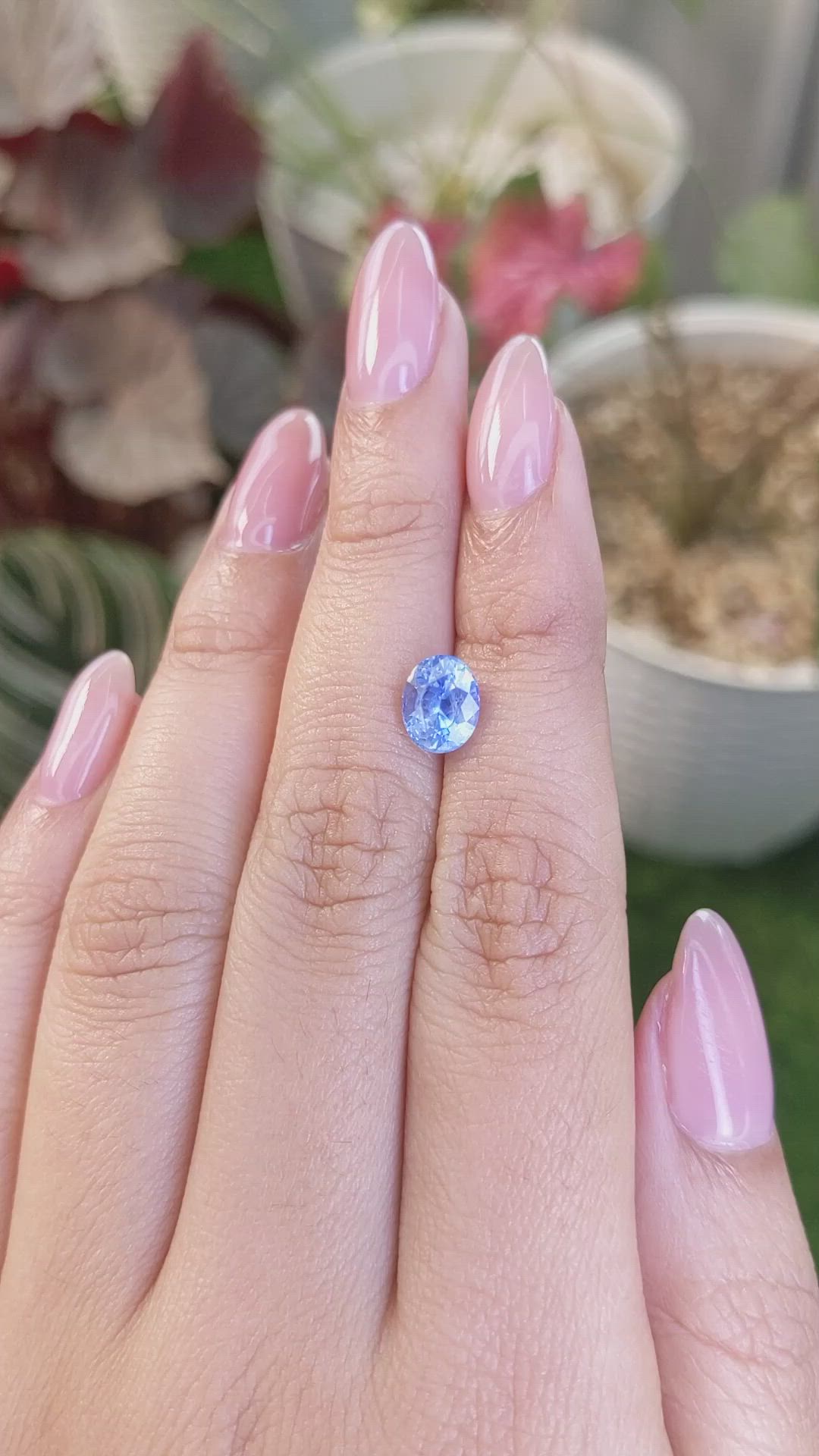 2.02 Ct. Blue Sapphire from Ceylon (Sri Lanka) Size Video