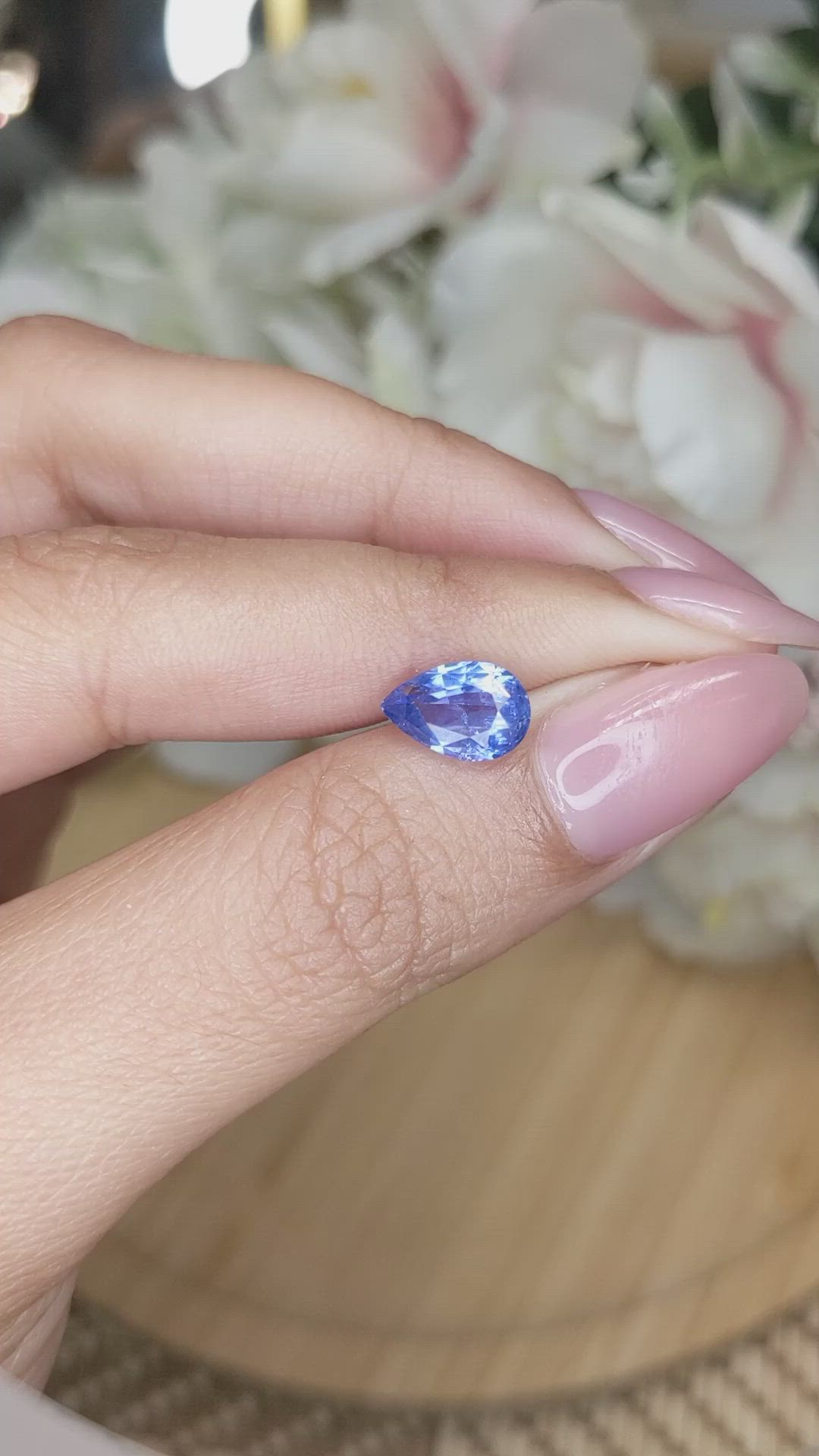 2.25 Ct. Blue Sapphire from Ceylon (Sri Lanka) Size Video