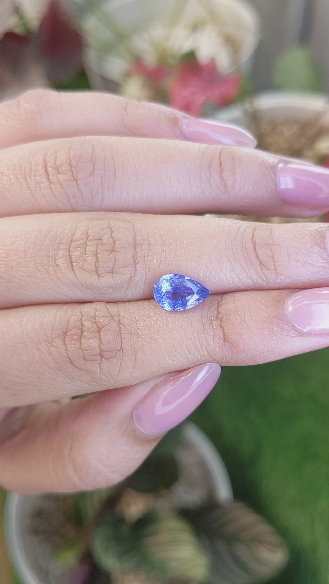 2.25 Ct. Blue Sapphire from Ceylon (Sri Lanka) Size Video