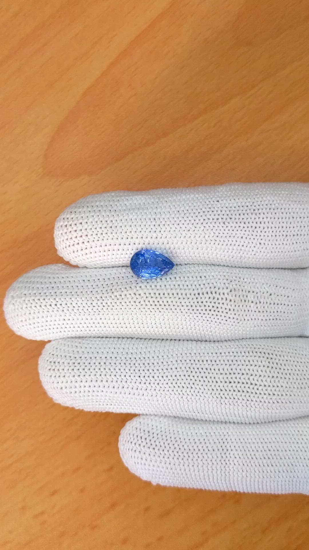 2.25 Ct. Blue Sapphire from Ceylon (Sri Lanka) Size Video