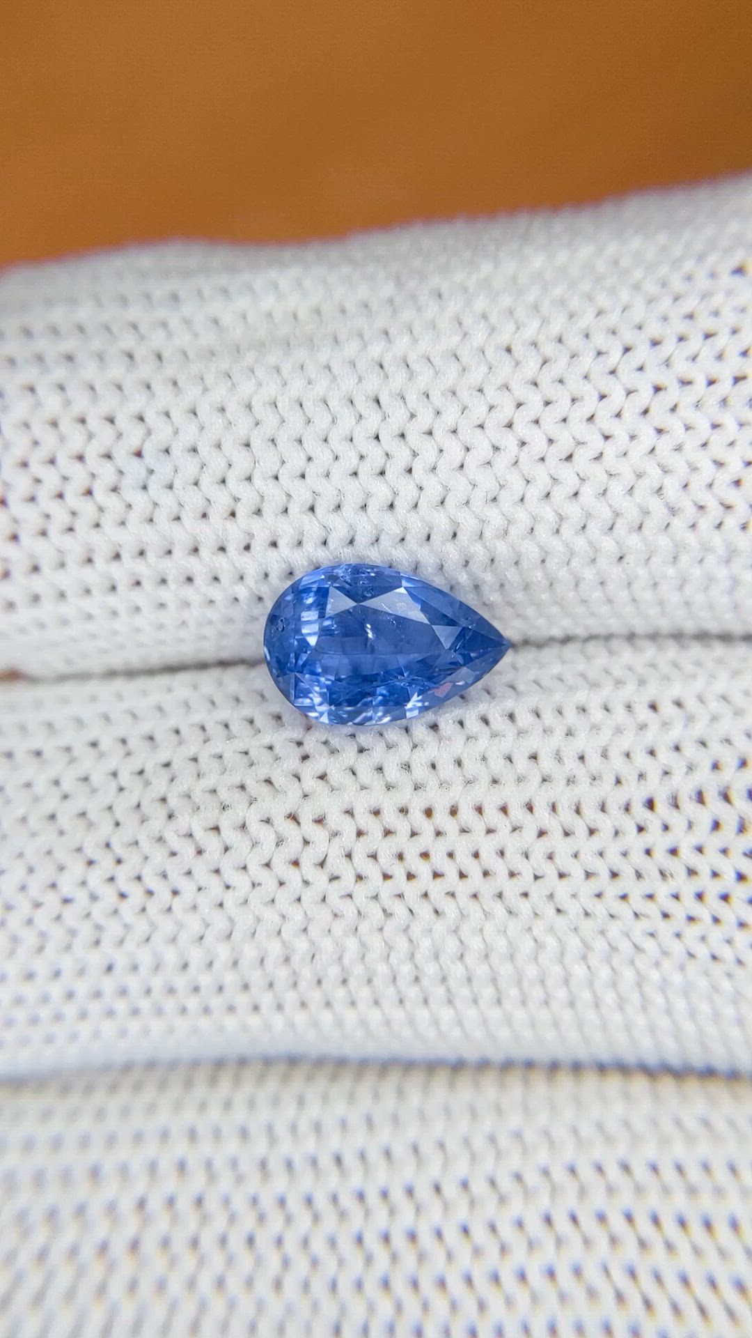 2.25 Ct. Blue Sapphire from Ceylon (Sri Lanka) Size Video
