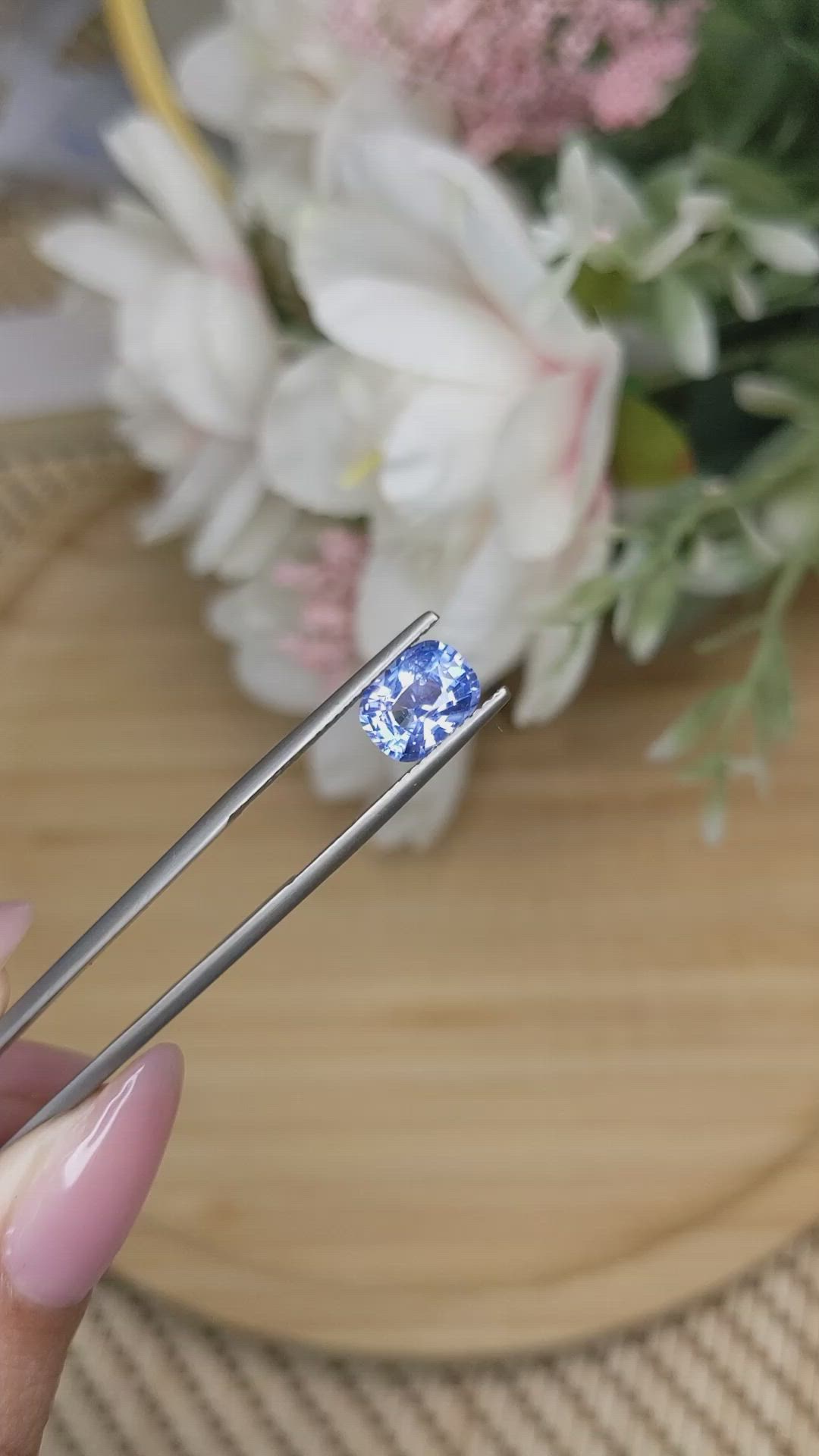 2.04 Ct. Blue Sapphire from Ceylon (Sri Lanka) Size Video