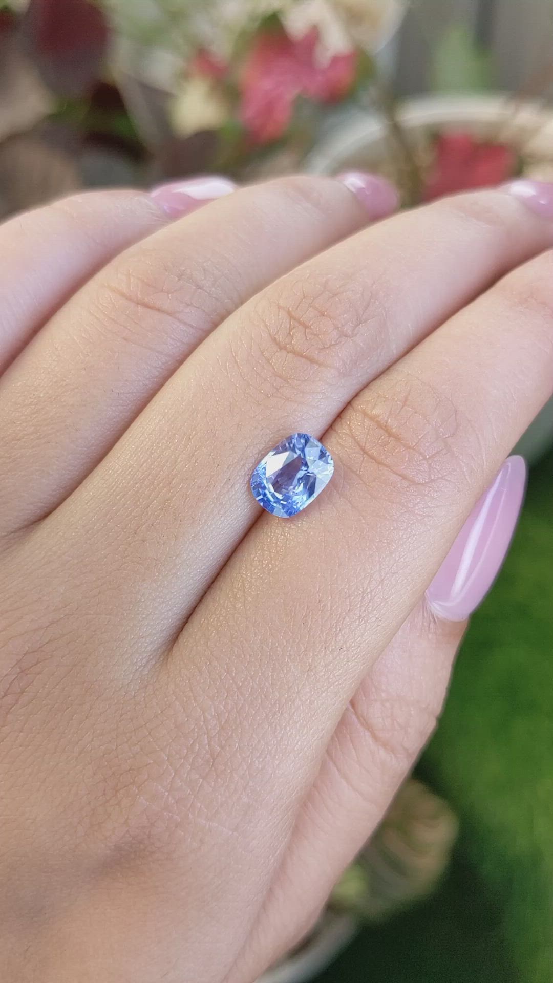 2.04 Ct. Blue Sapphire from Ceylon (Sri Lanka) Size Video