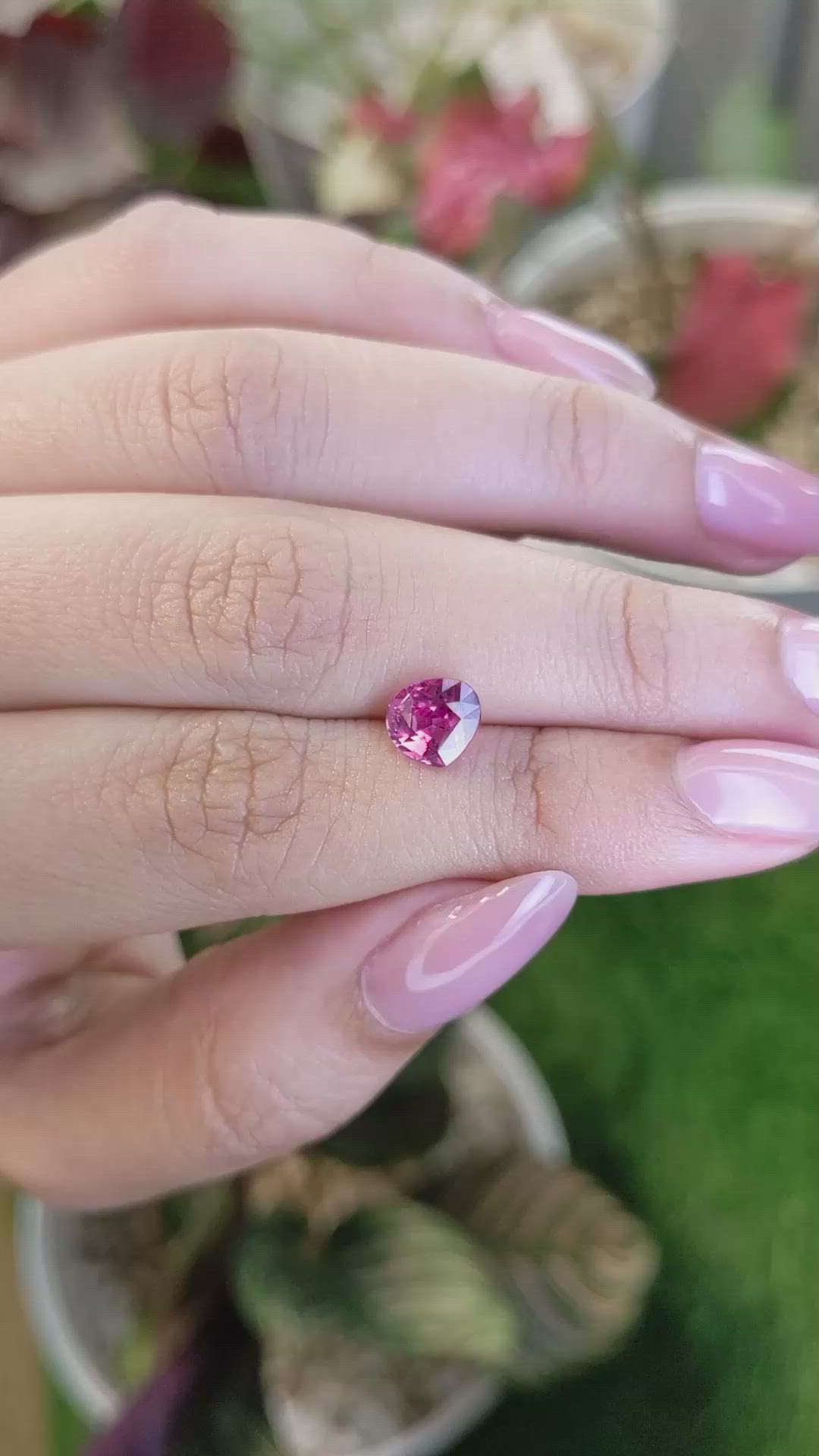 1.66 Ct. Purplish Pink Sapphire from Ceylon (Sri Lanka) Size Video